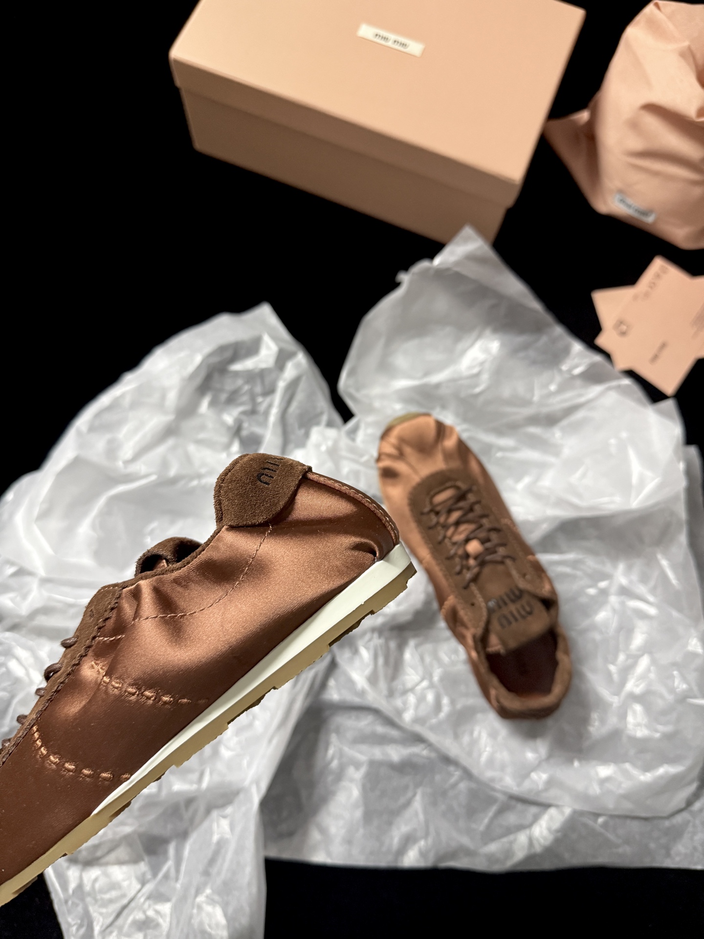 Miu Miu satin sneakers