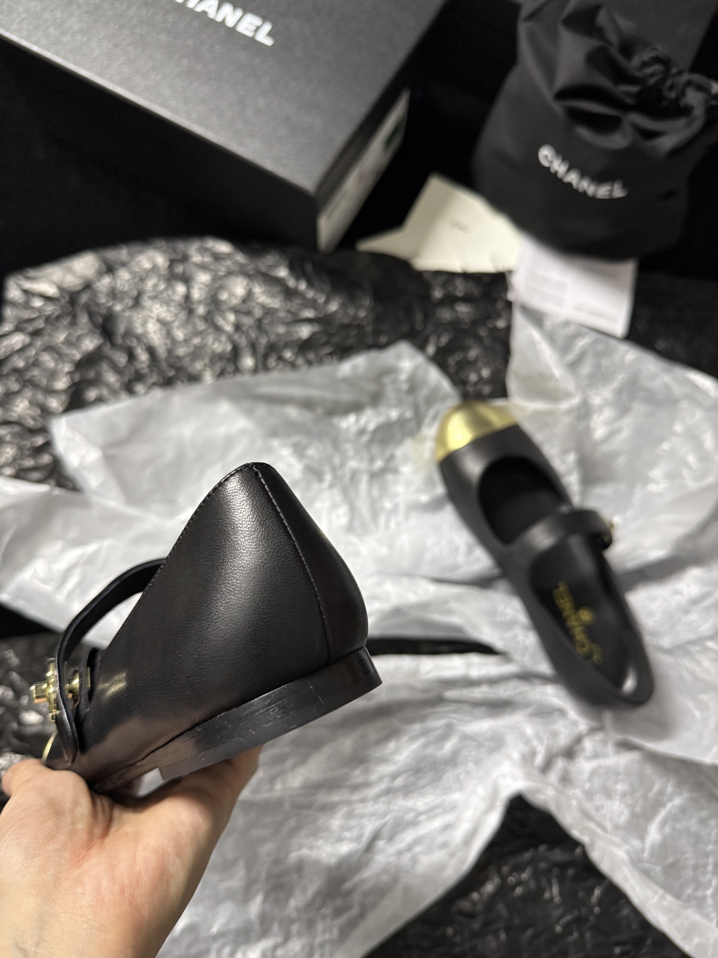 Chanel Metal-Toe Mary Jane Shoes