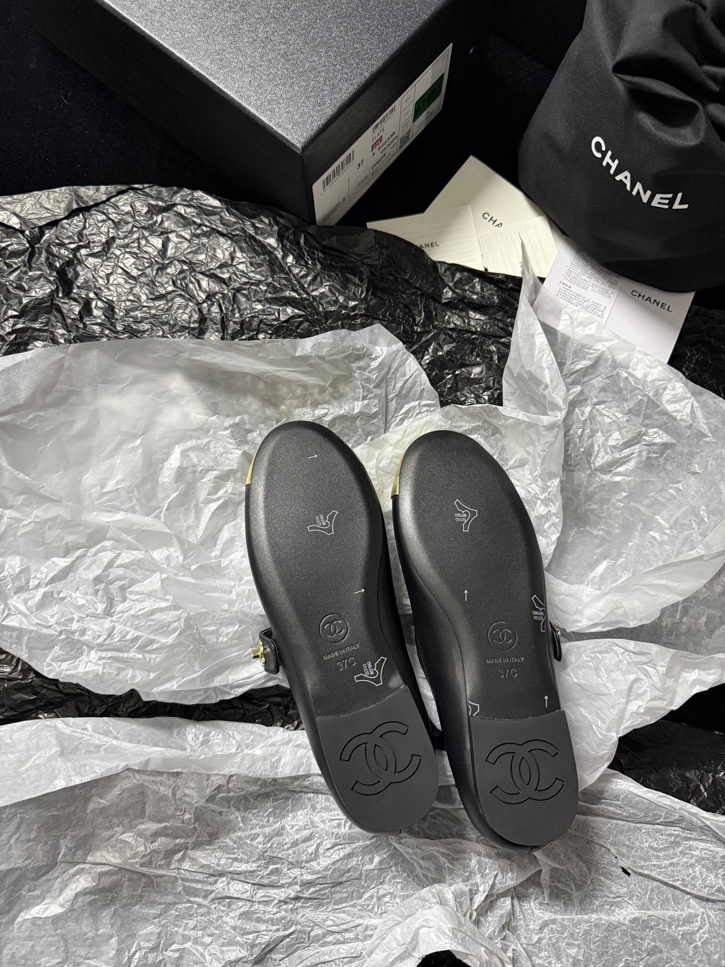 Chanel Metal-Toe Mary Jane Shoes