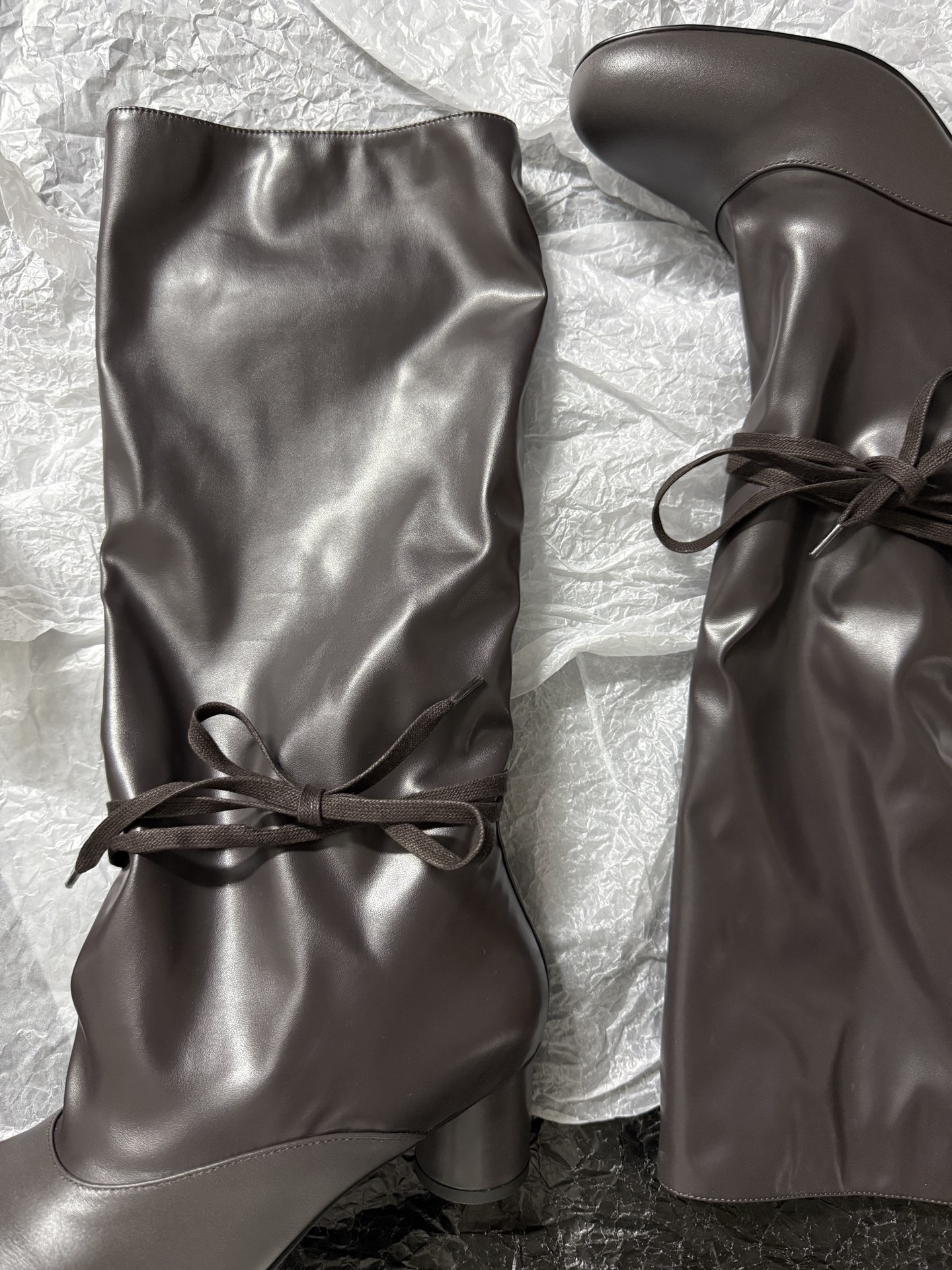 SOLESOPHY Soft Leather Mid-Calf Boots