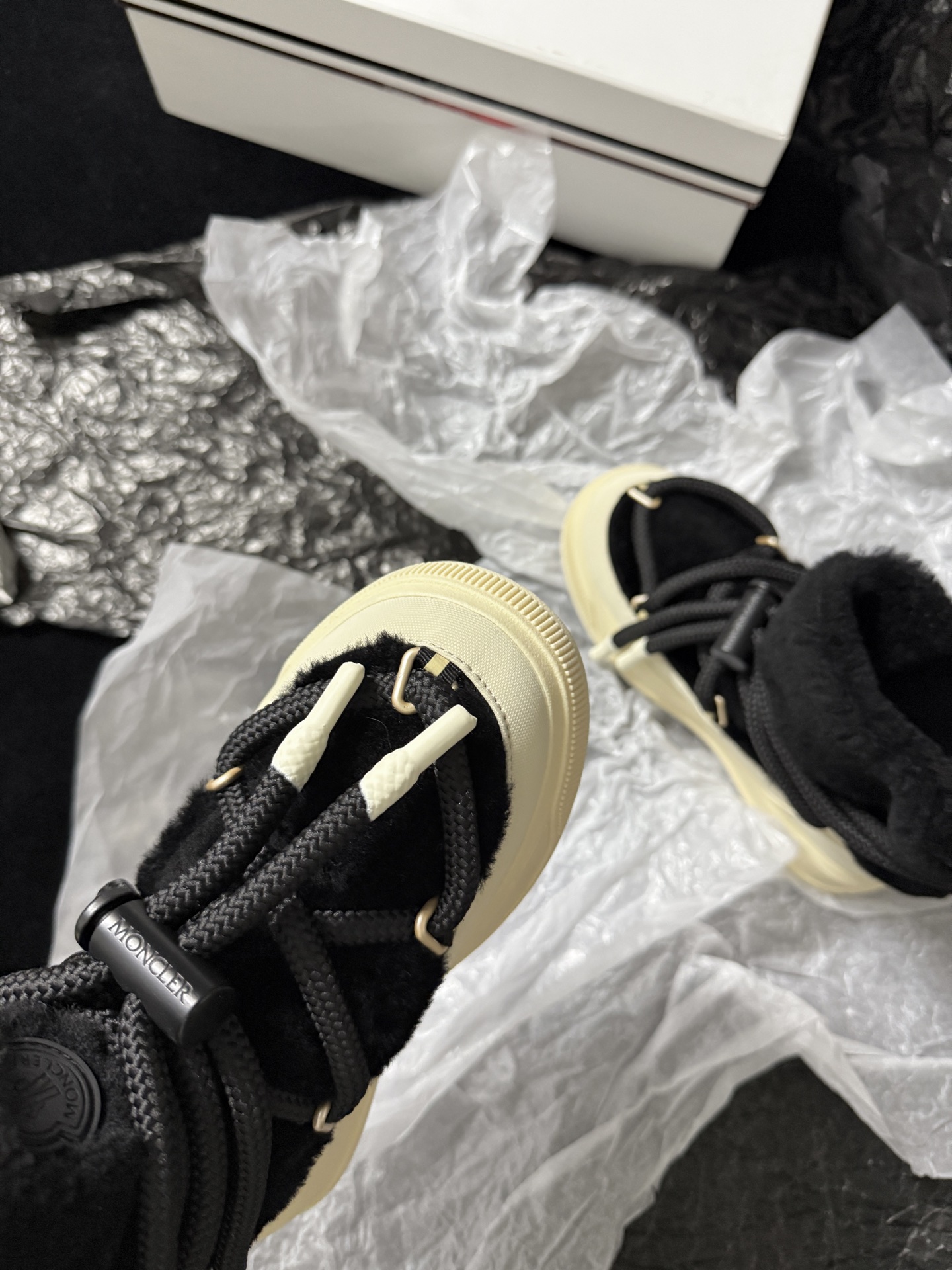 Moncler Fur-Trimmed Boots