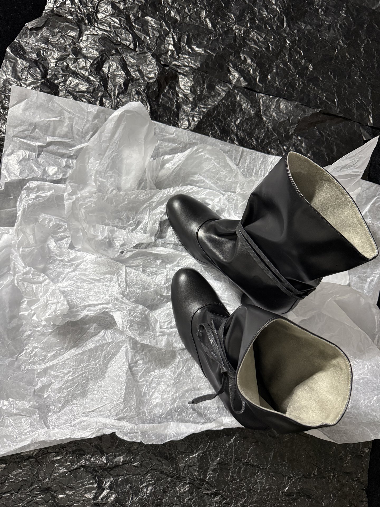 SOLESOPHY Soft Leather Mid-Calf Boots