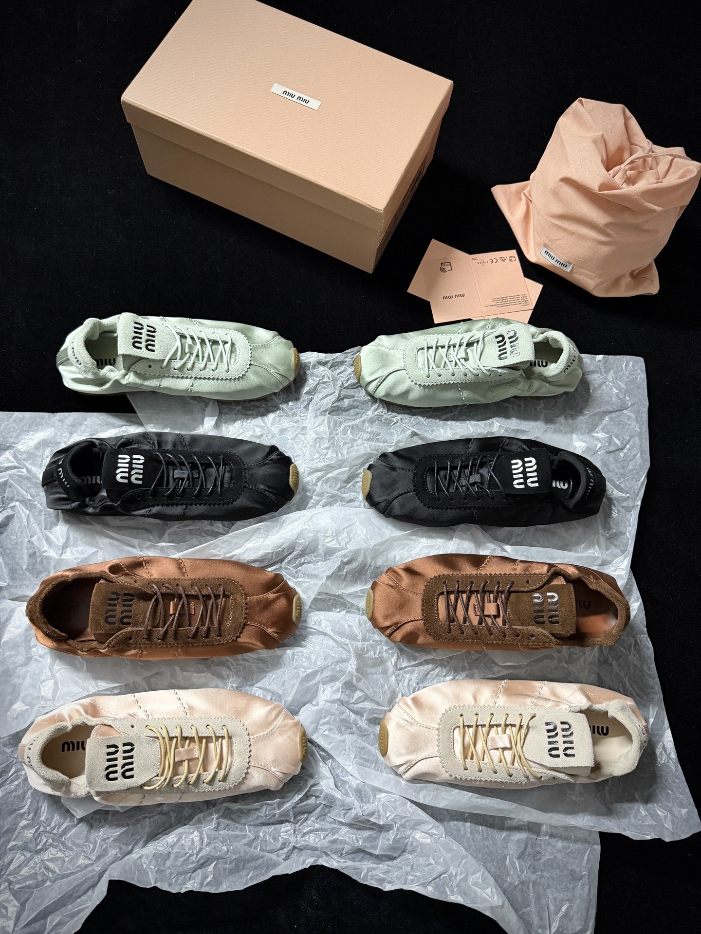 Miu Miu satin sneakers