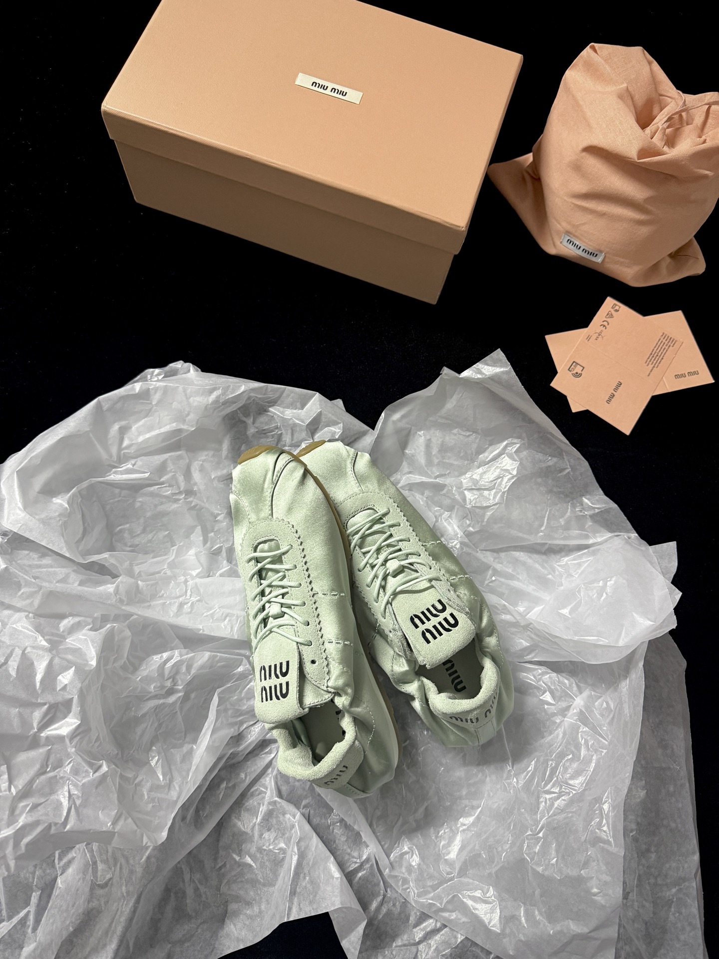 Miu Miu satin sneakers