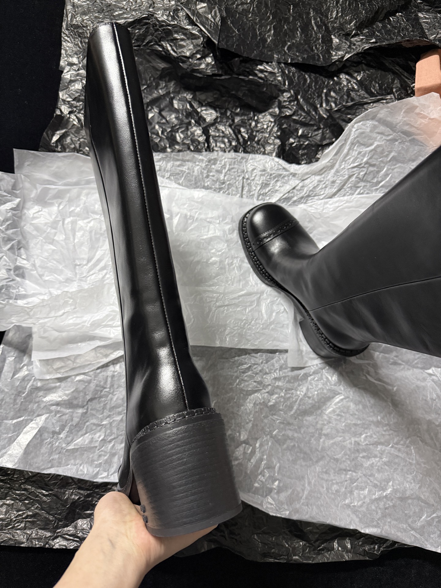 Miu Miu black over-the-knee boots