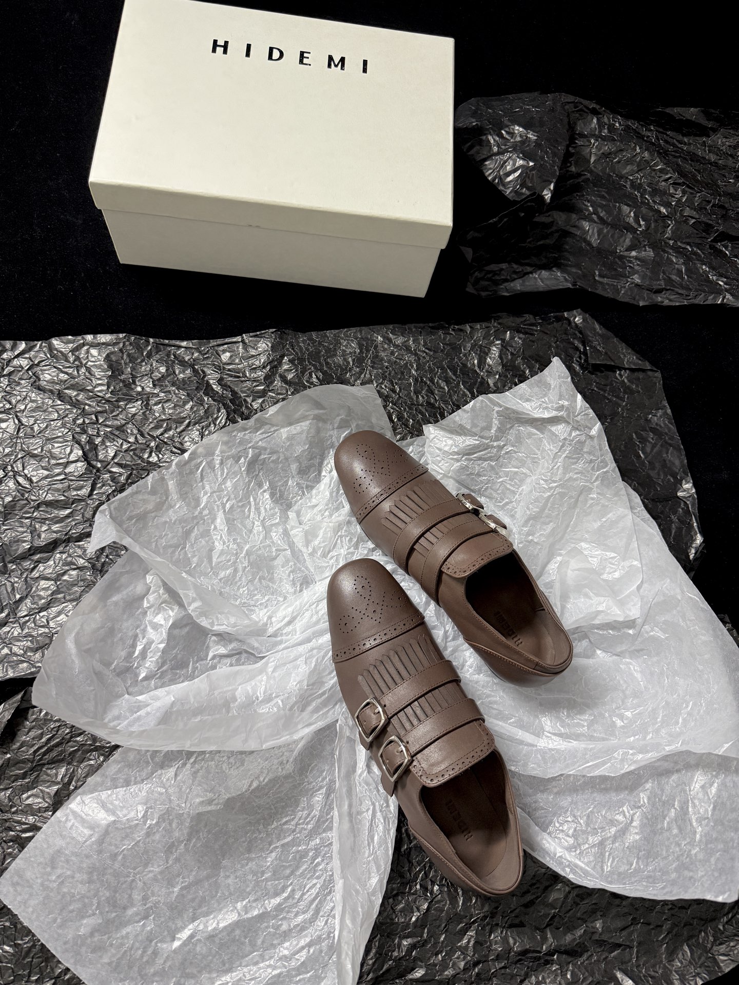 HIDEM 25AW New Arrival: Tassel Double-Buckle Loafer