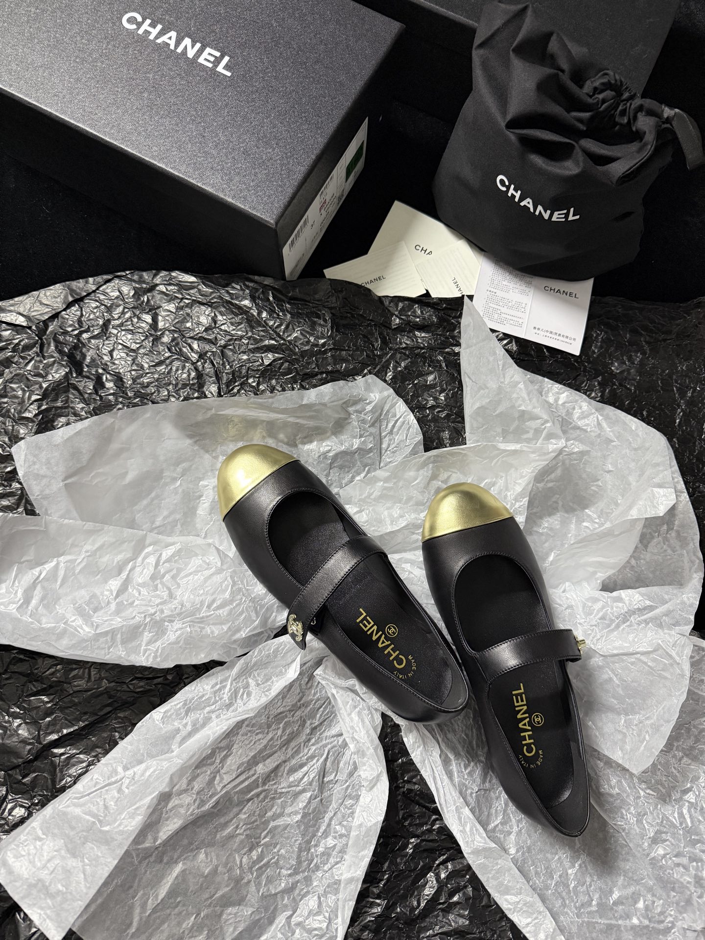 Chanel Metal-Toe Mary Jane Shoes