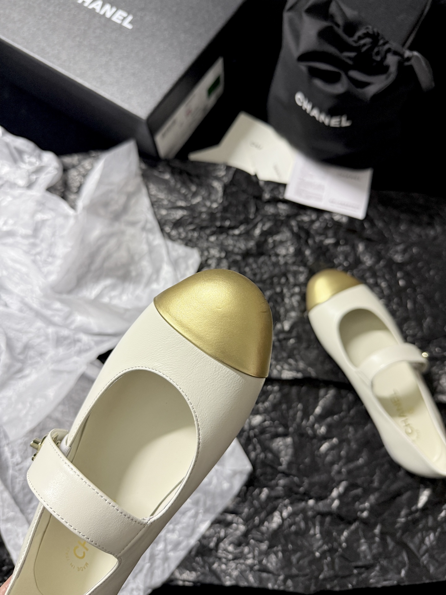 Chanel Metal-Toe Mary Jane Shoes