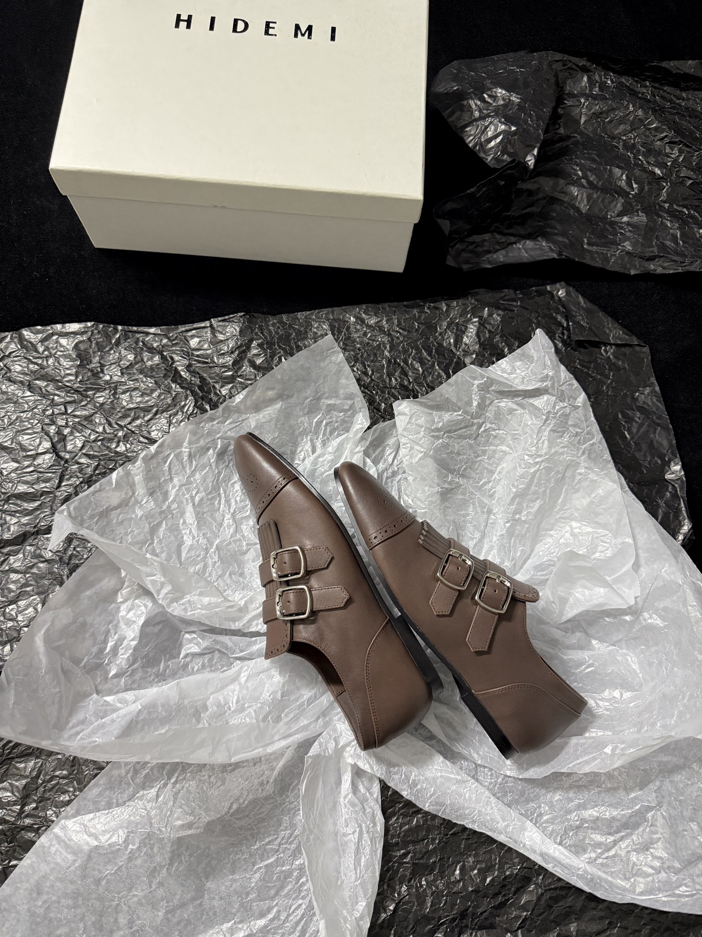 HIDEM 25AW New Arrival: Tassel Double-Buckle Loafer