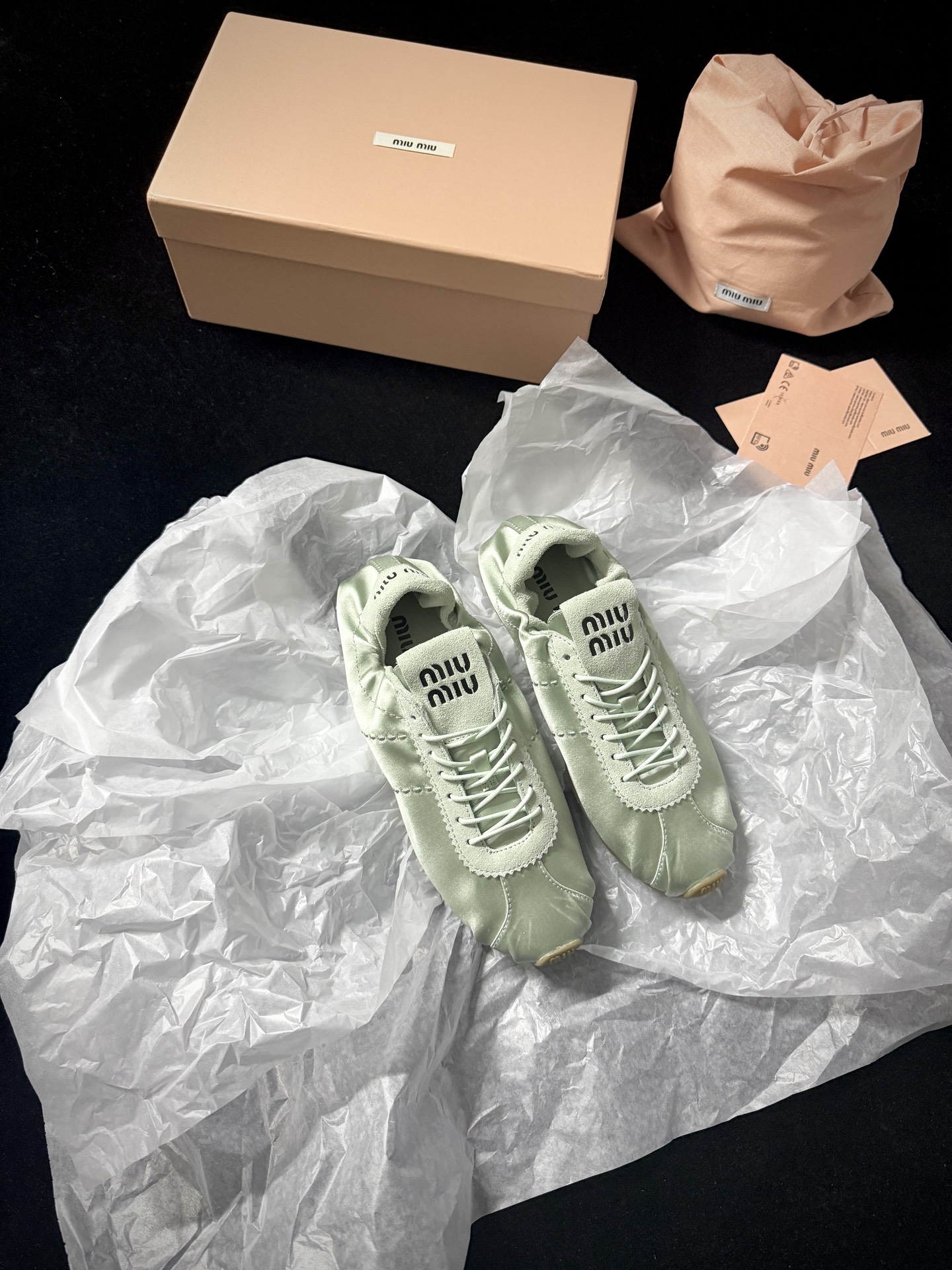 Miu Miu satin sneakers