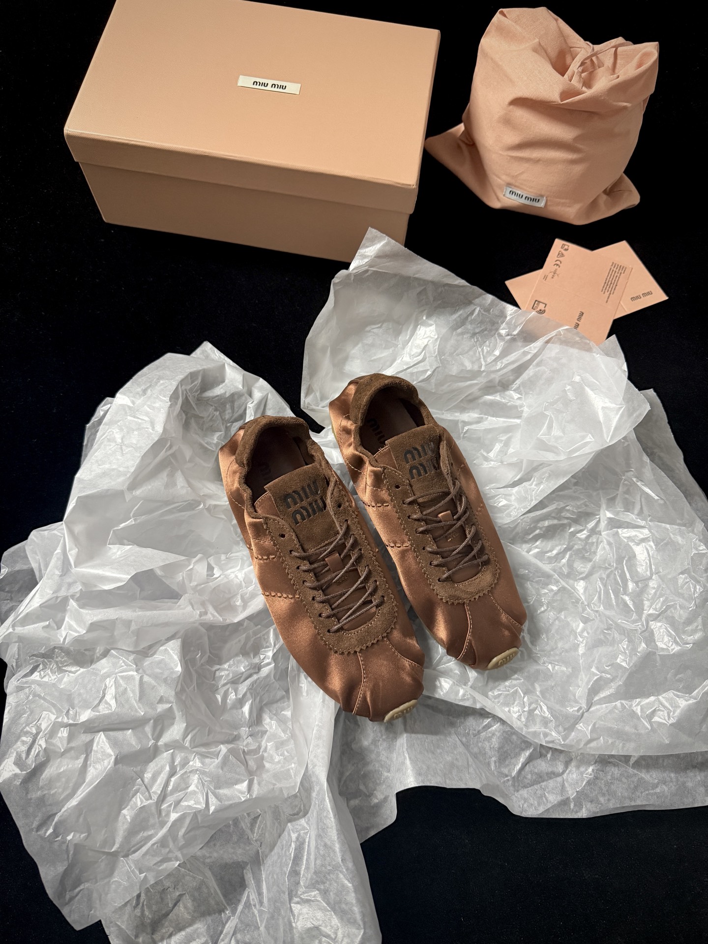 Miu Miu satin sneakers