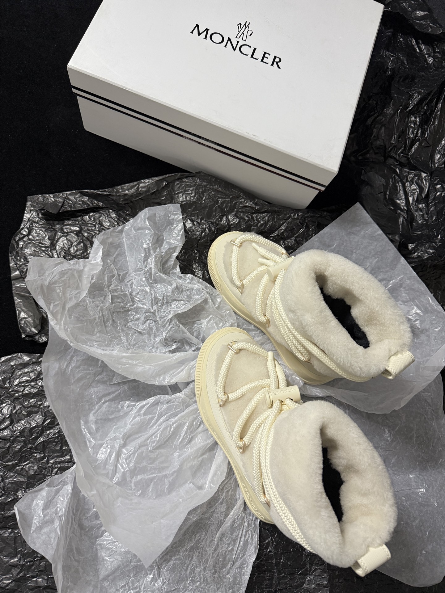 Moncler Fur-Trimmed Boots