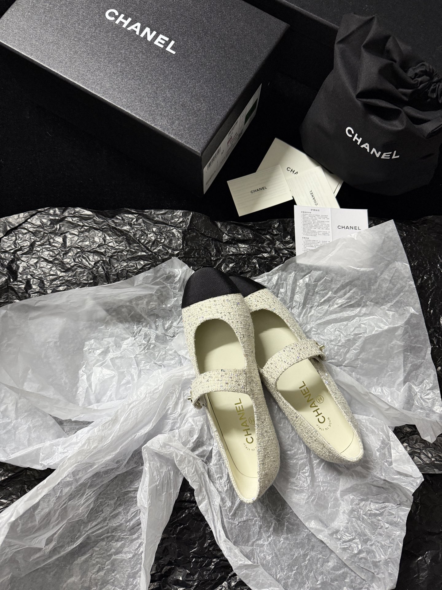 Chanel Tweed Mary Jane Shoes