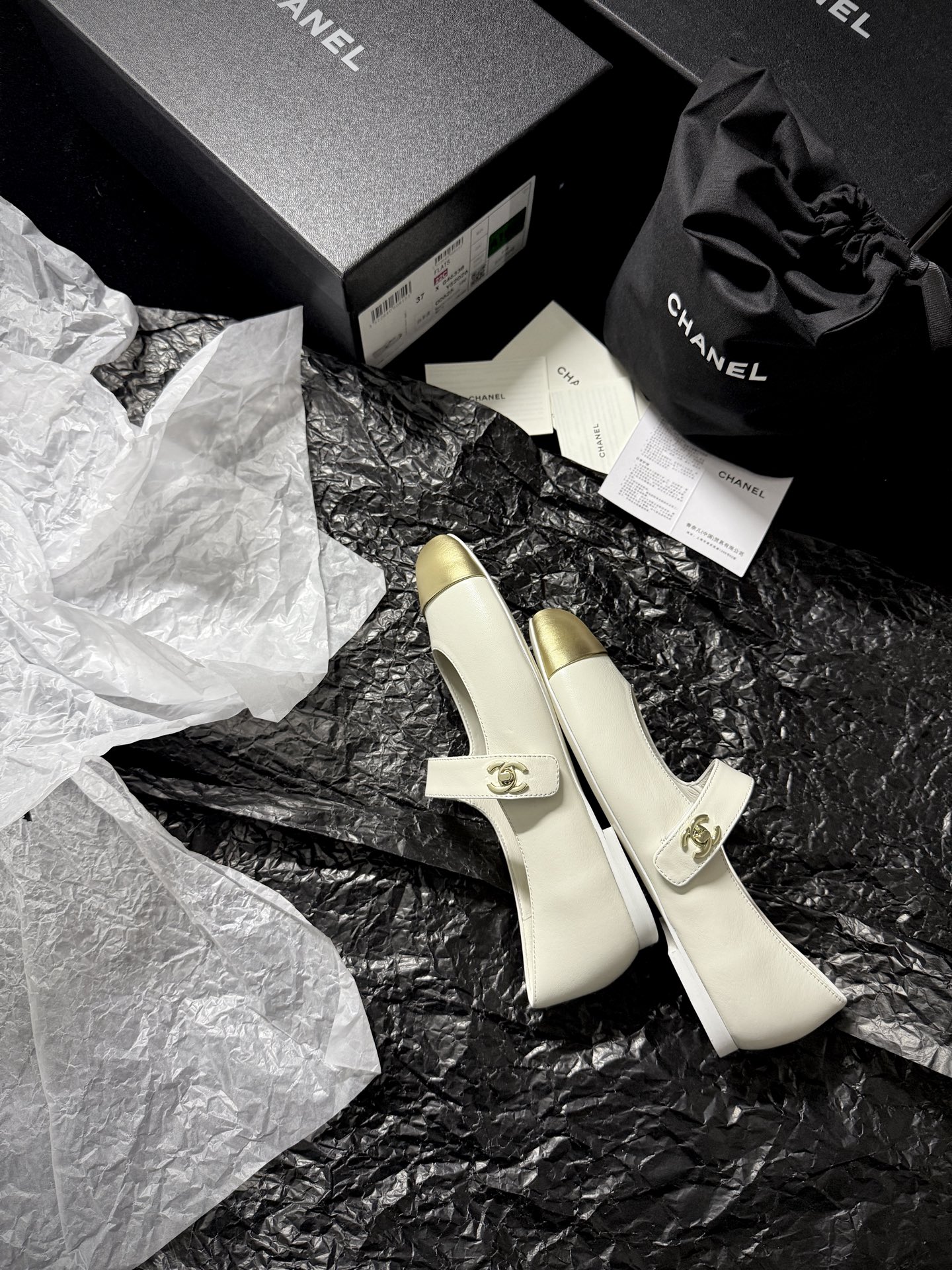 Chanel Metal-Toe Mary Jane Shoes