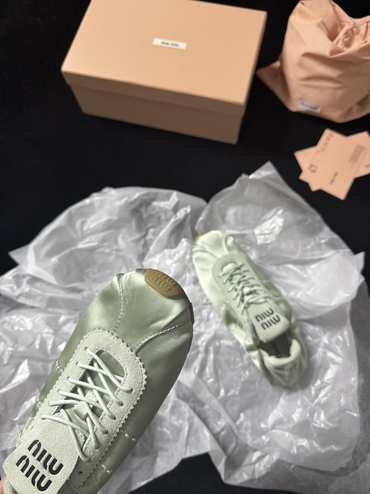 Miu Miu satin sneakers