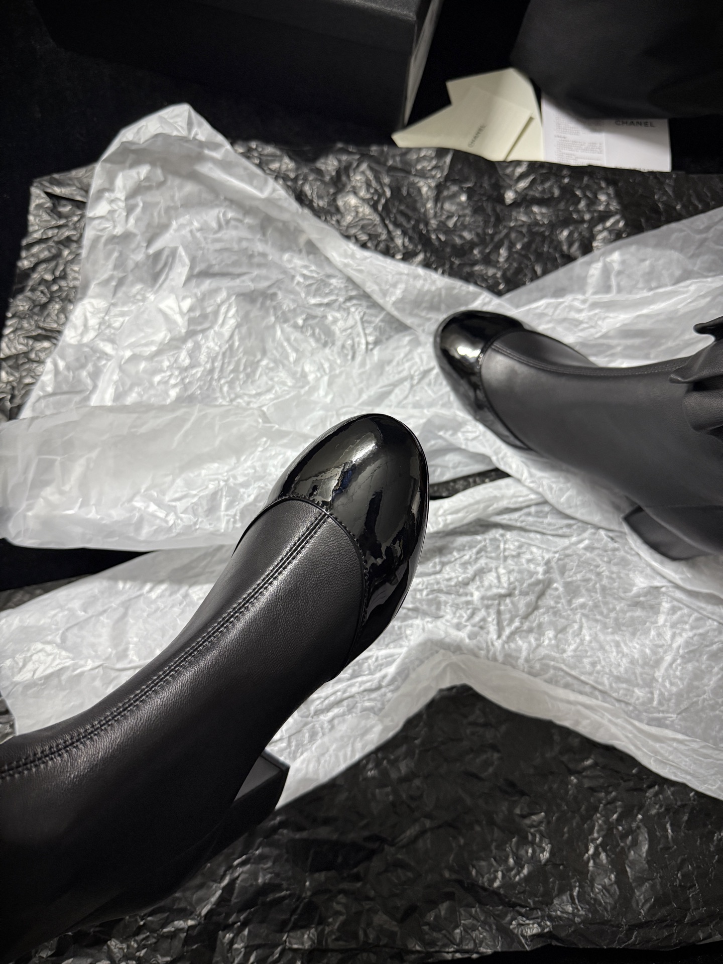 Chanel ruffled ankle boots