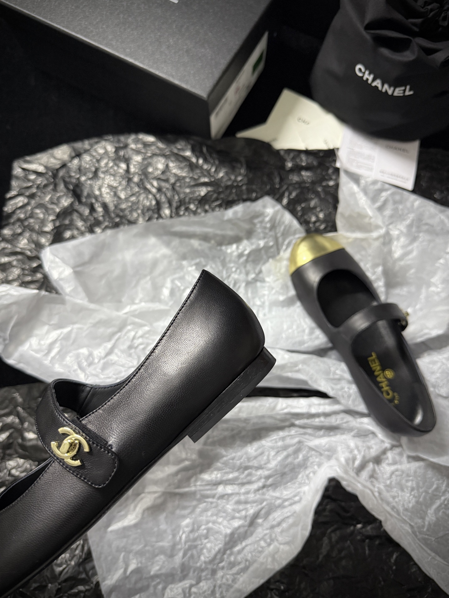 Chanel Metal-Toe Mary Jane Shoes