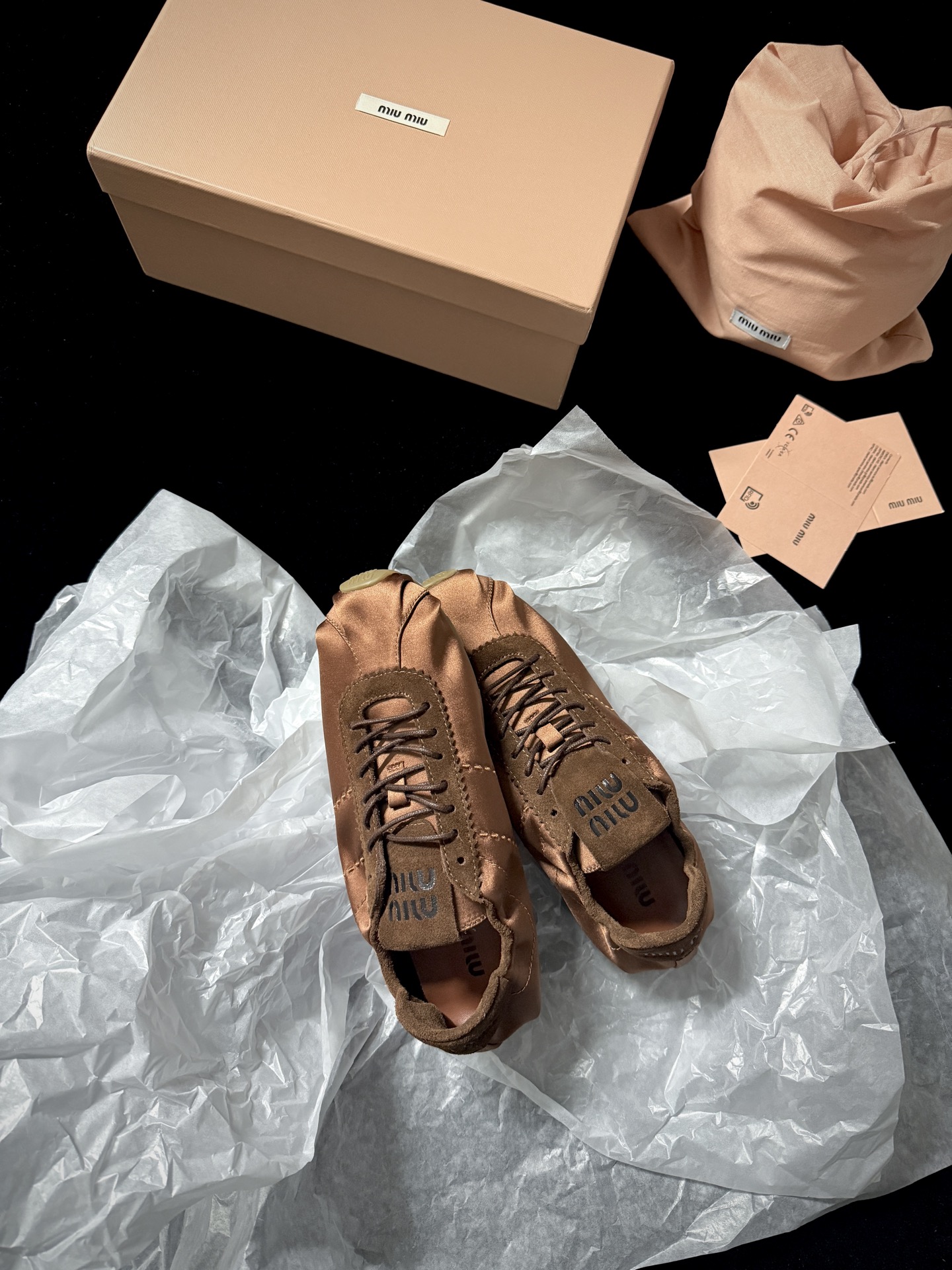 Miu Miu satin sneakers