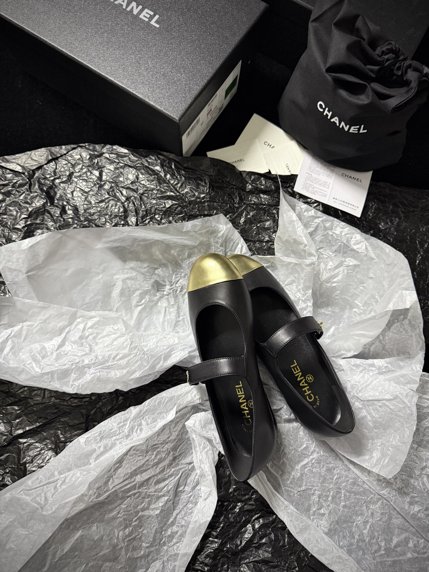 Chanel Metal-Toe Mary Jane Shoes