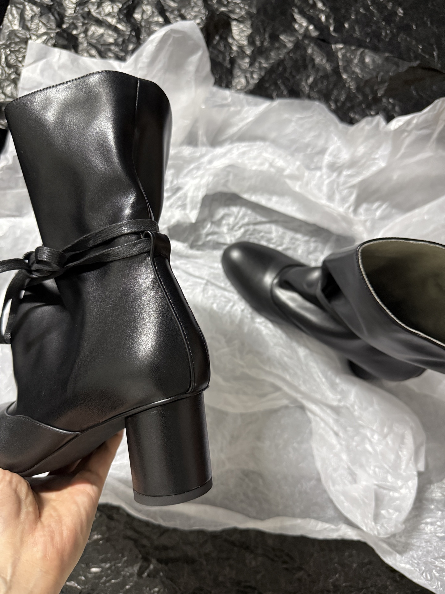 SOLESOPHY Soft Leather Mid-Calf Boots