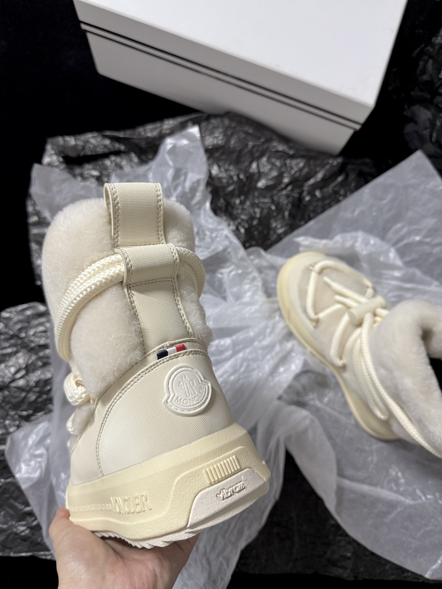 Moncler Fur-Trimmed Boots