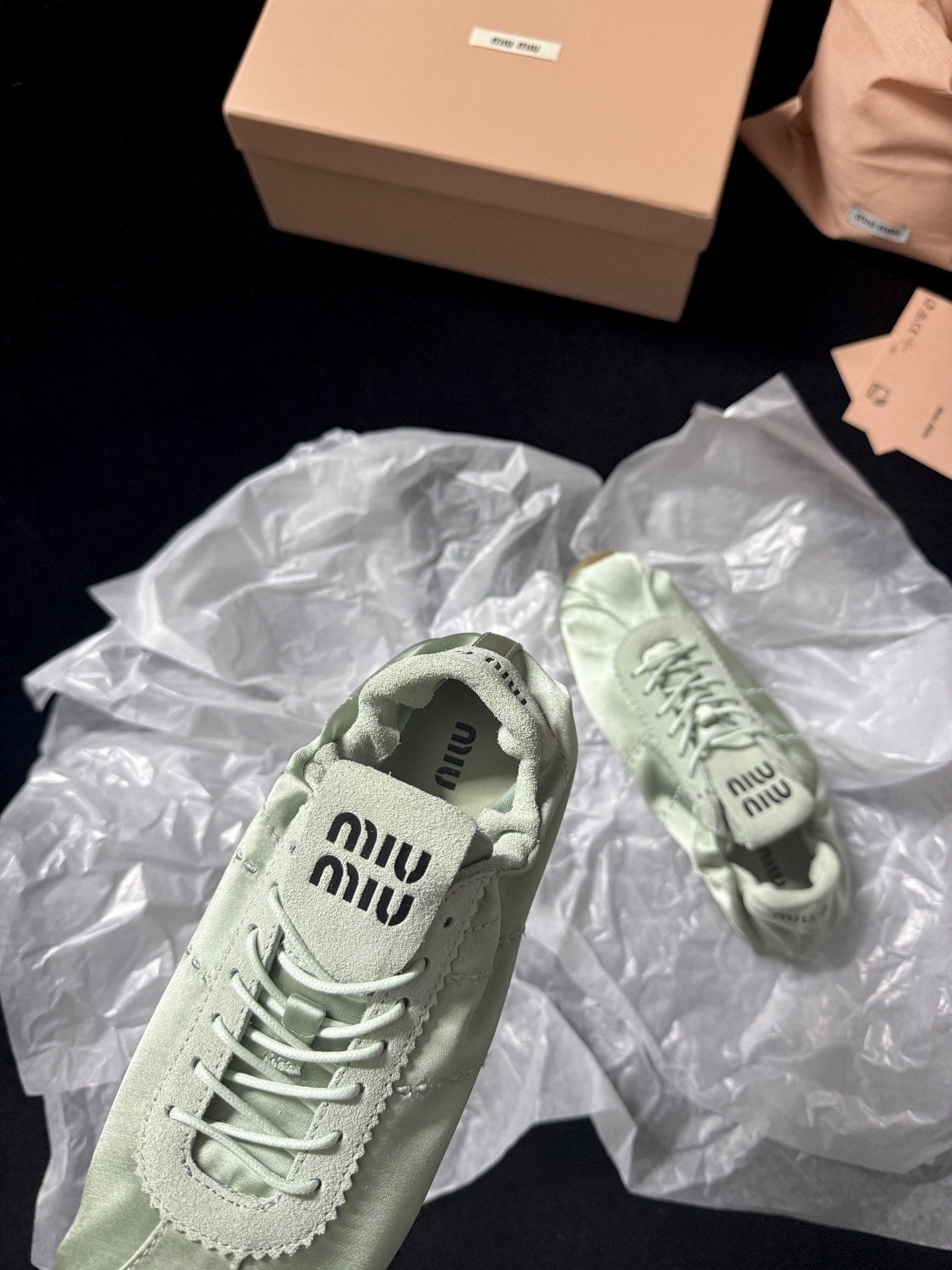 Miu Miu satin sneakers