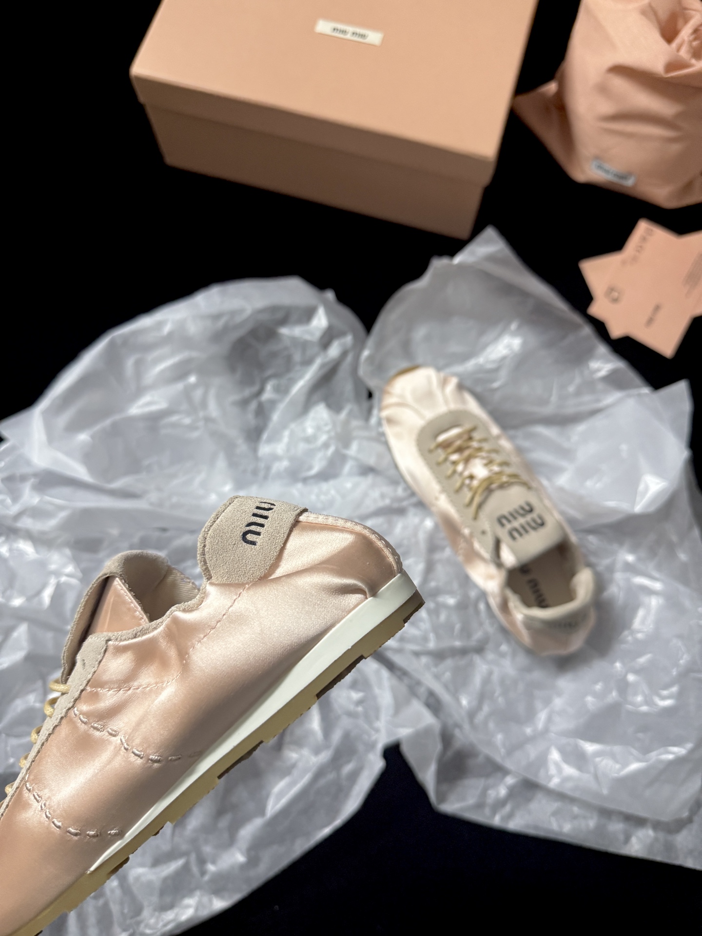 Miu Miu satin sneakers