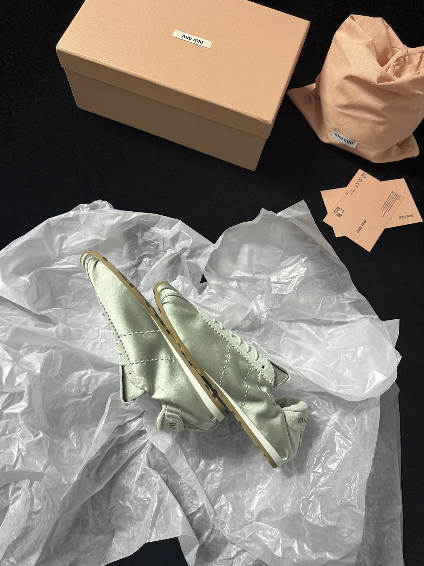 Miu Miu satin sneakers