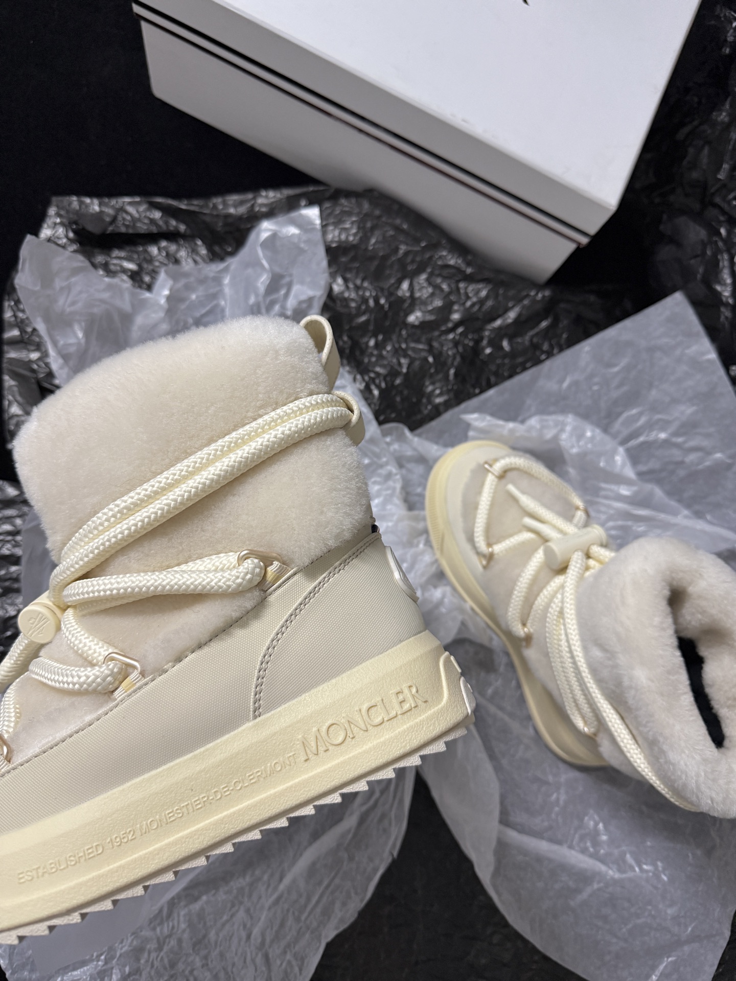 Moncler Fur-Trimmed Boots