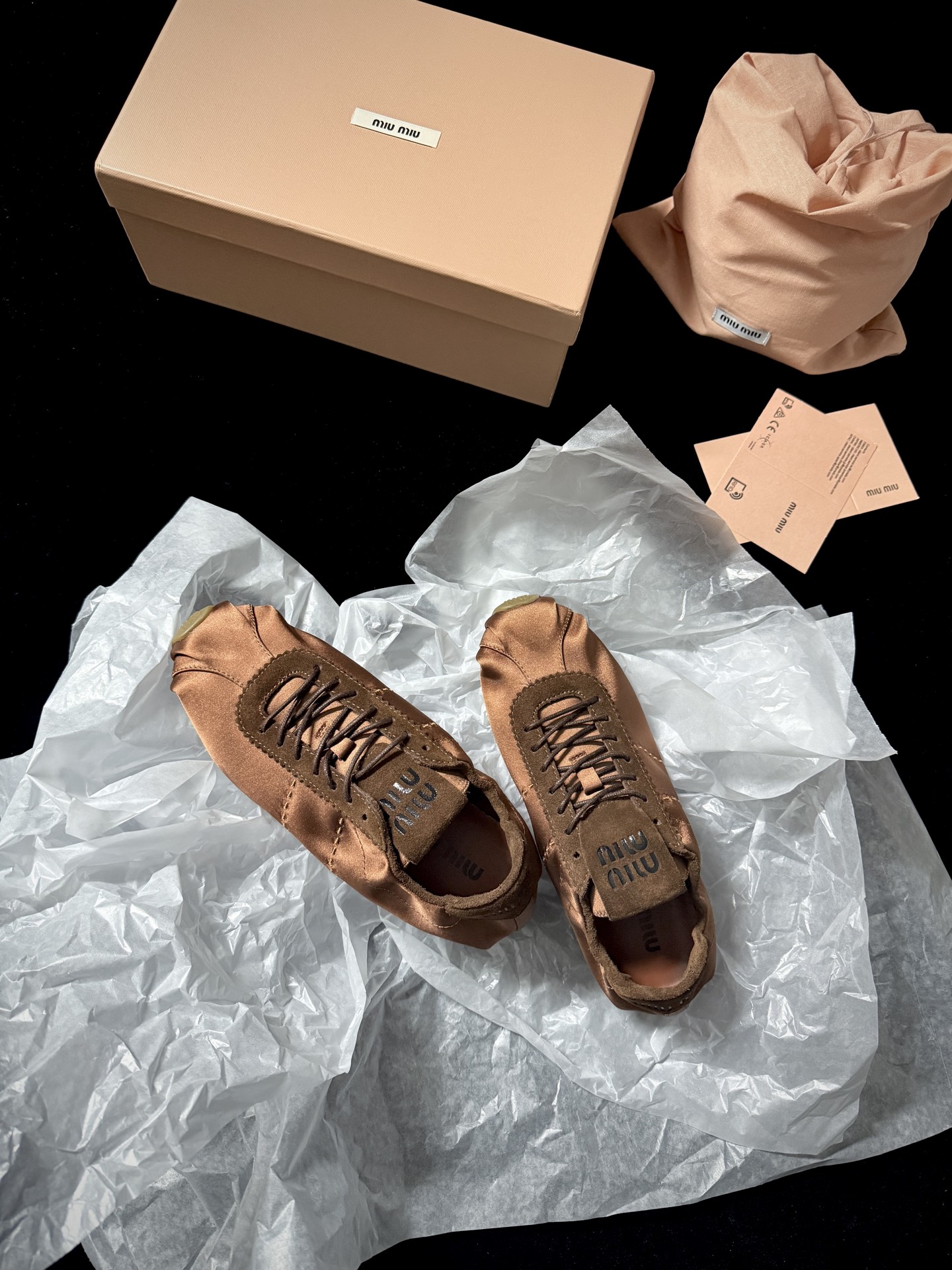 Miu Miu satin sneakers