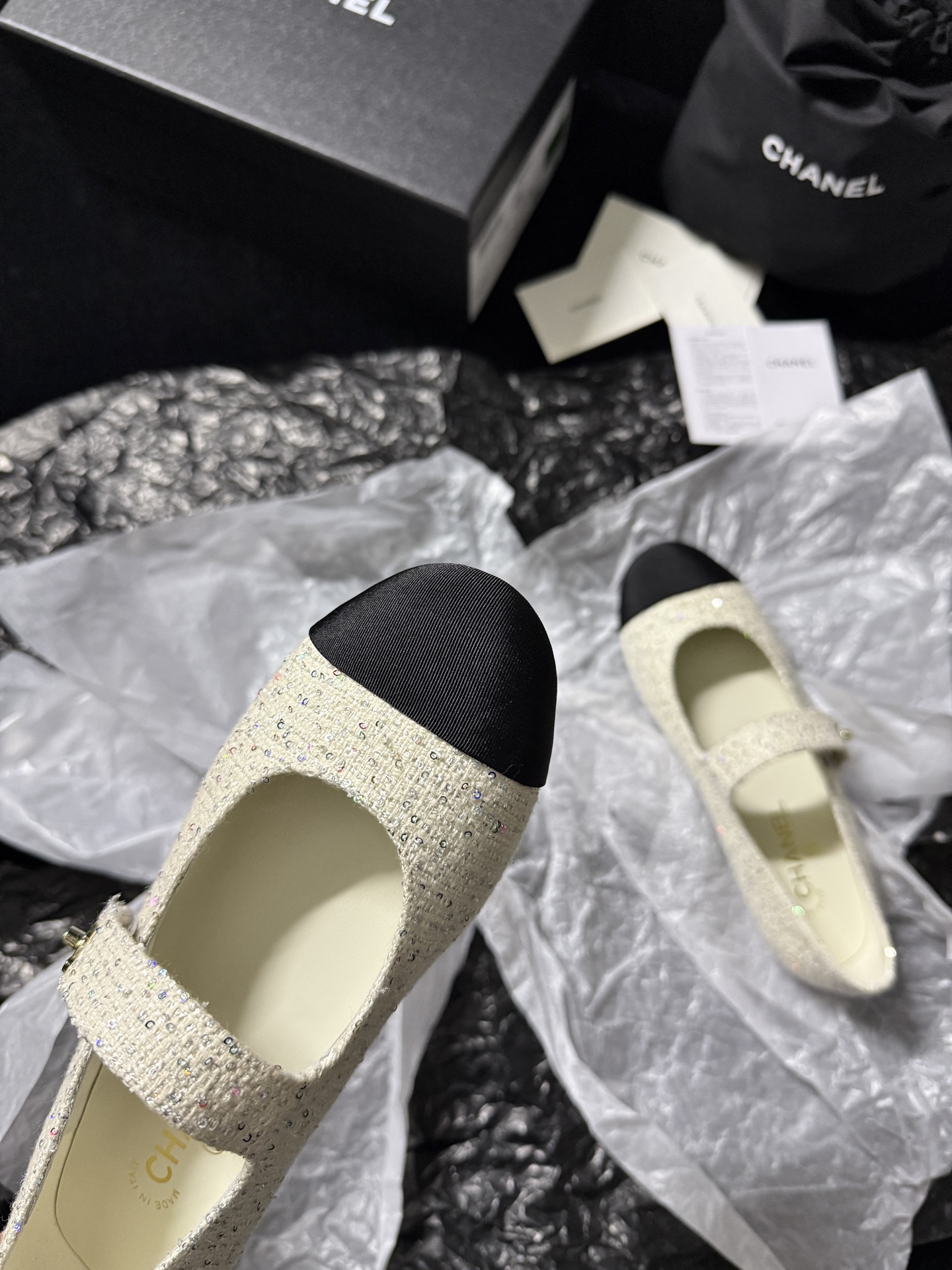 Chanel Tweed Mary Jane Shoes