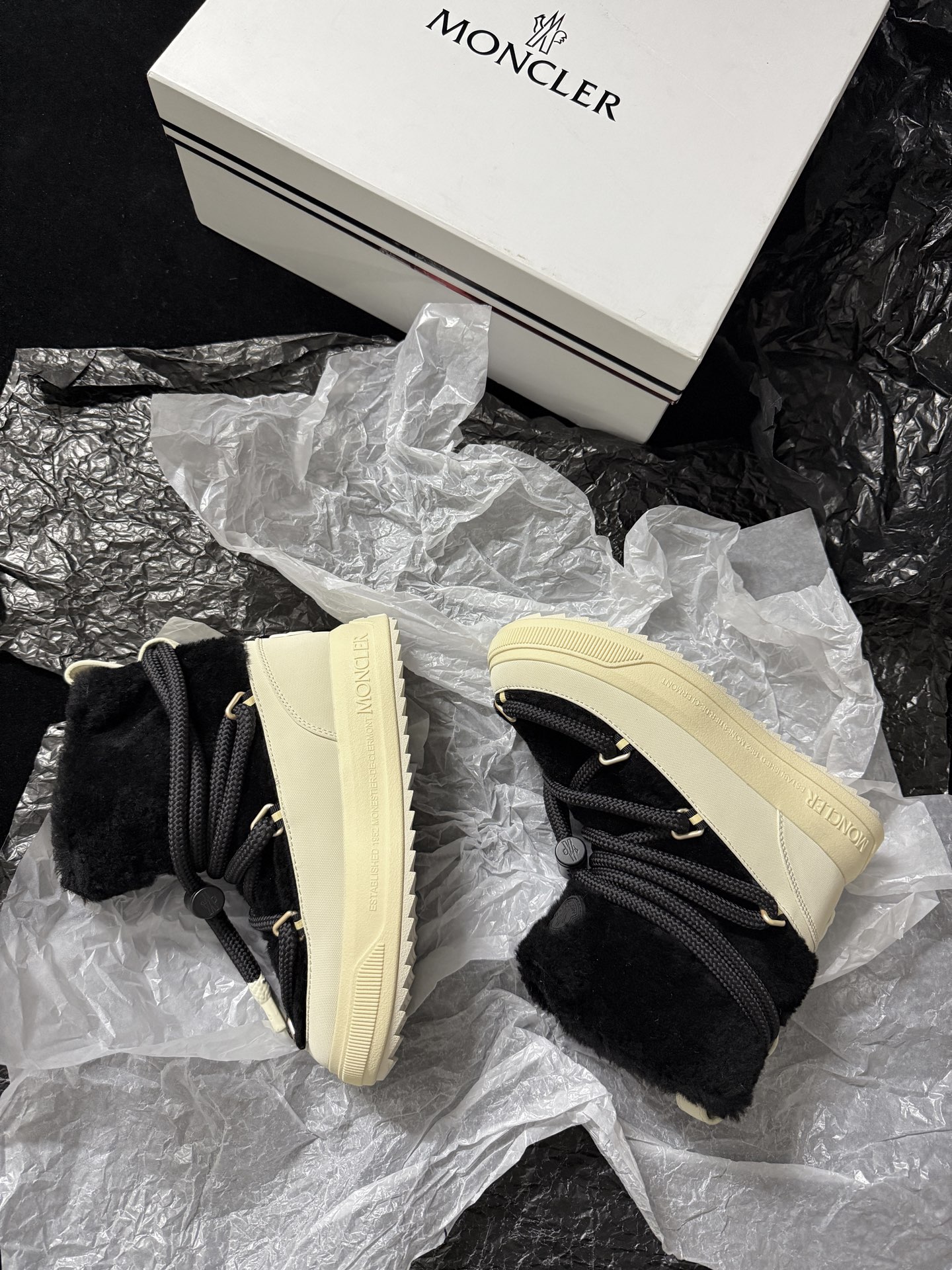 Moncler Fur-Trimmed Boots