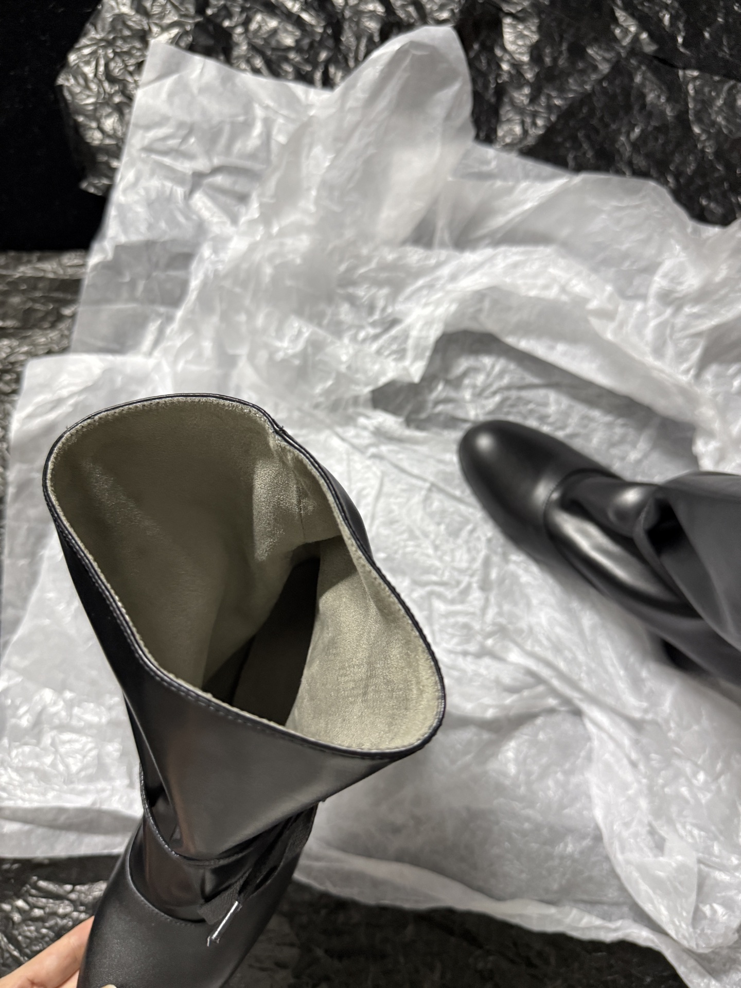 SOLESOPHY Soft Leather Mid-Calf Boots