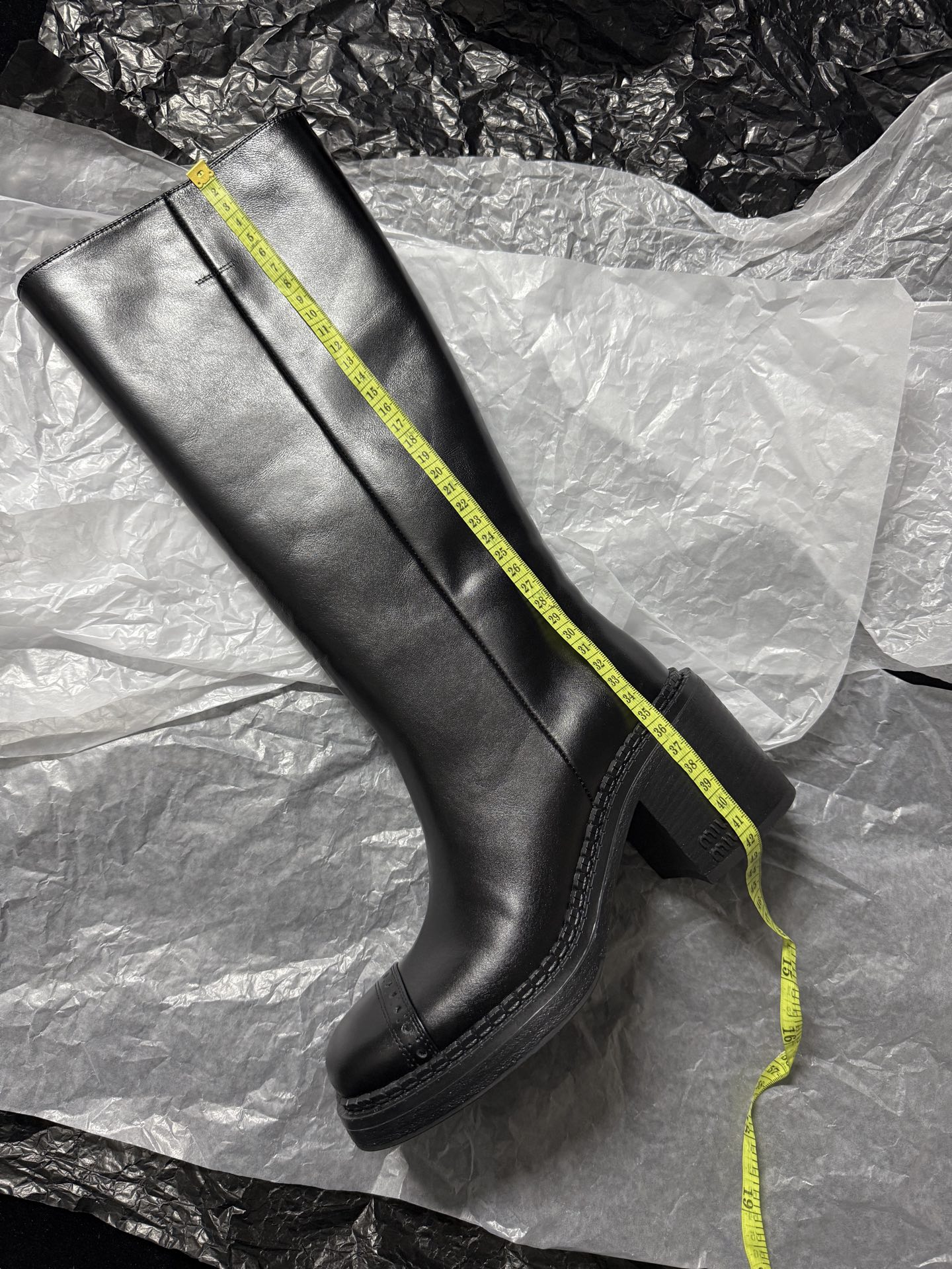 Miu Miu black over-the-knee boots