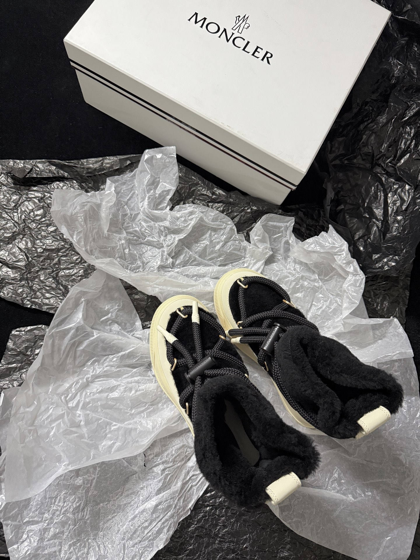 Moncler Fur-Trimmed Boots