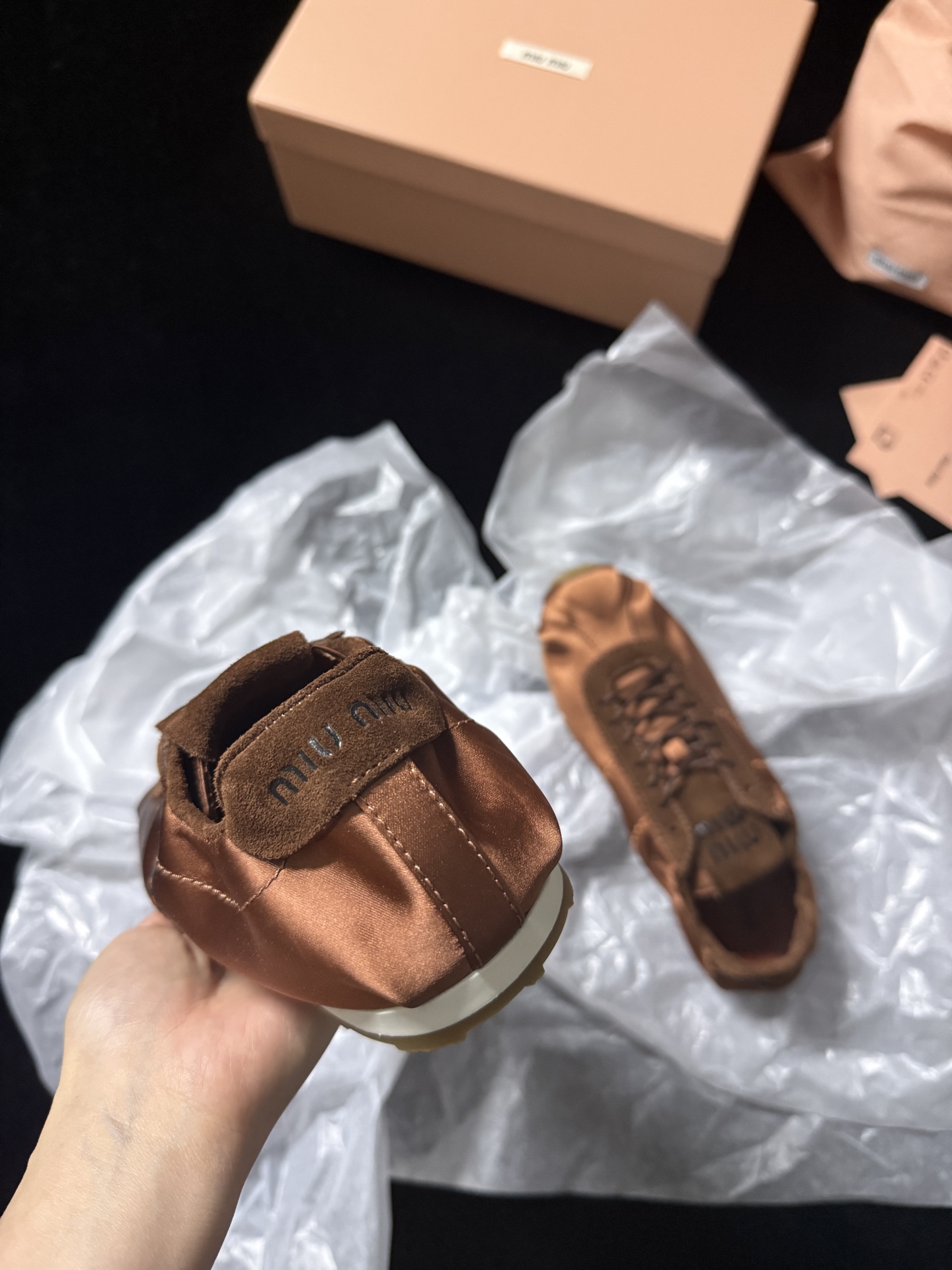 Miu Miu satin sneakers