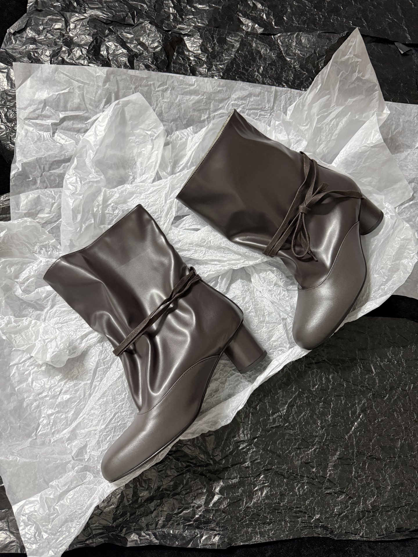 SOLESOPHY Soft Leather Mid-Calf Boots