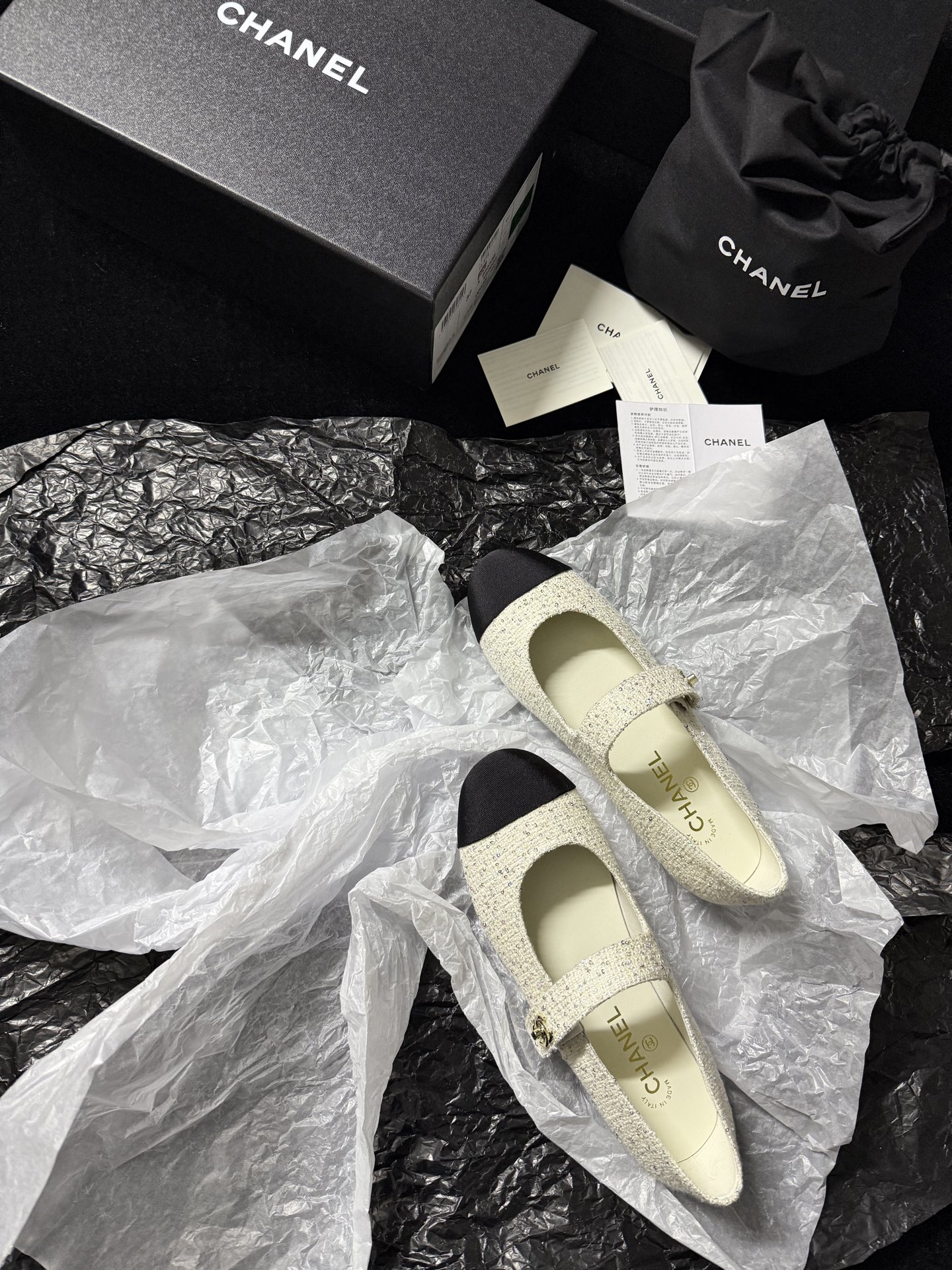 Chanel Tweed Mary Jane Shoes