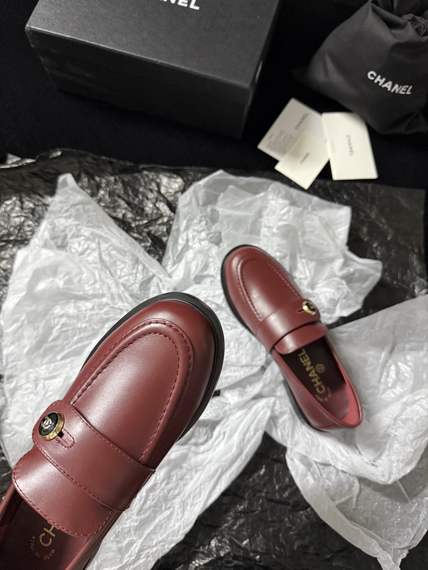 Chanel Glossy Loafers