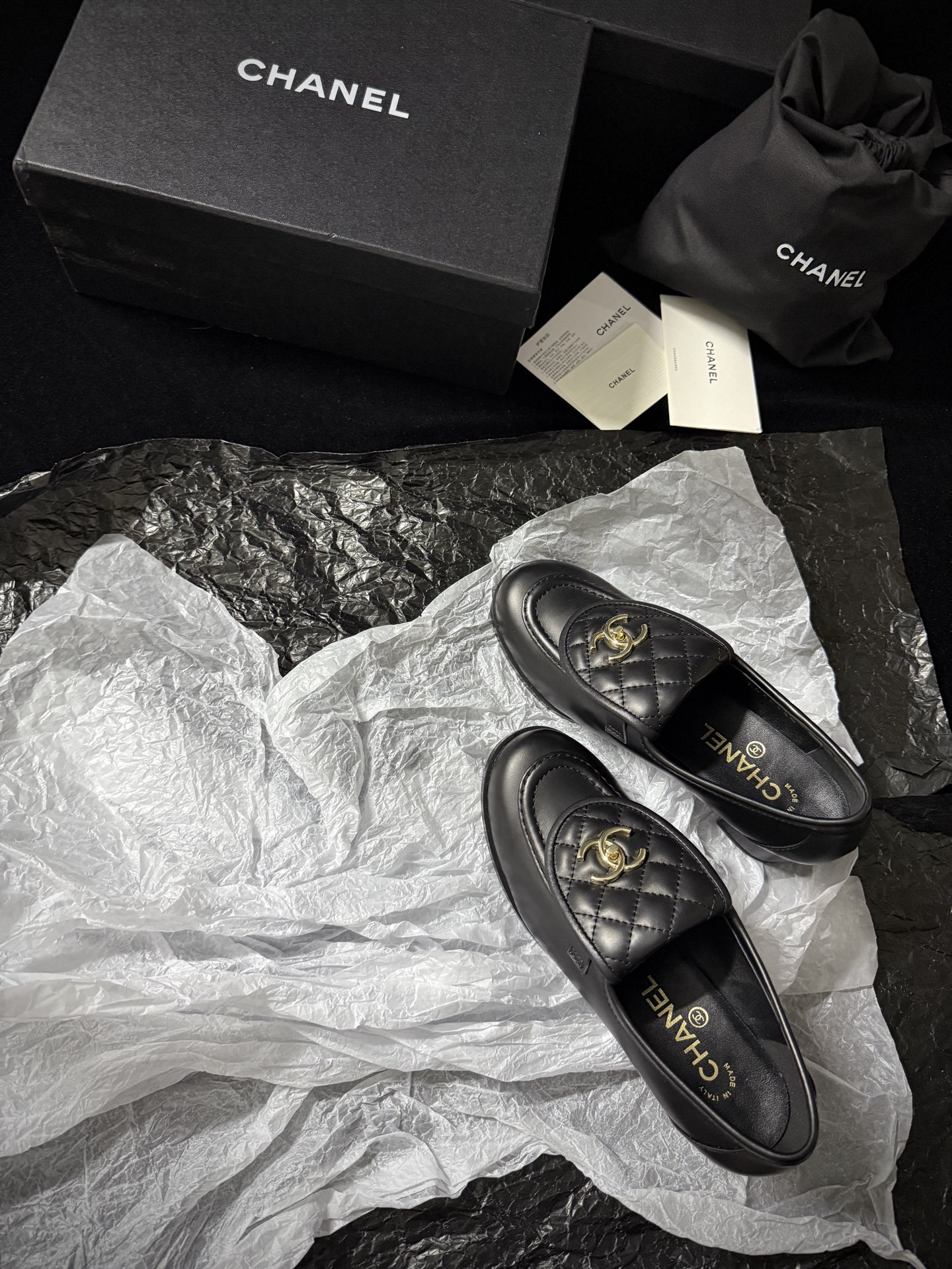 Chanel Quilted Loafers