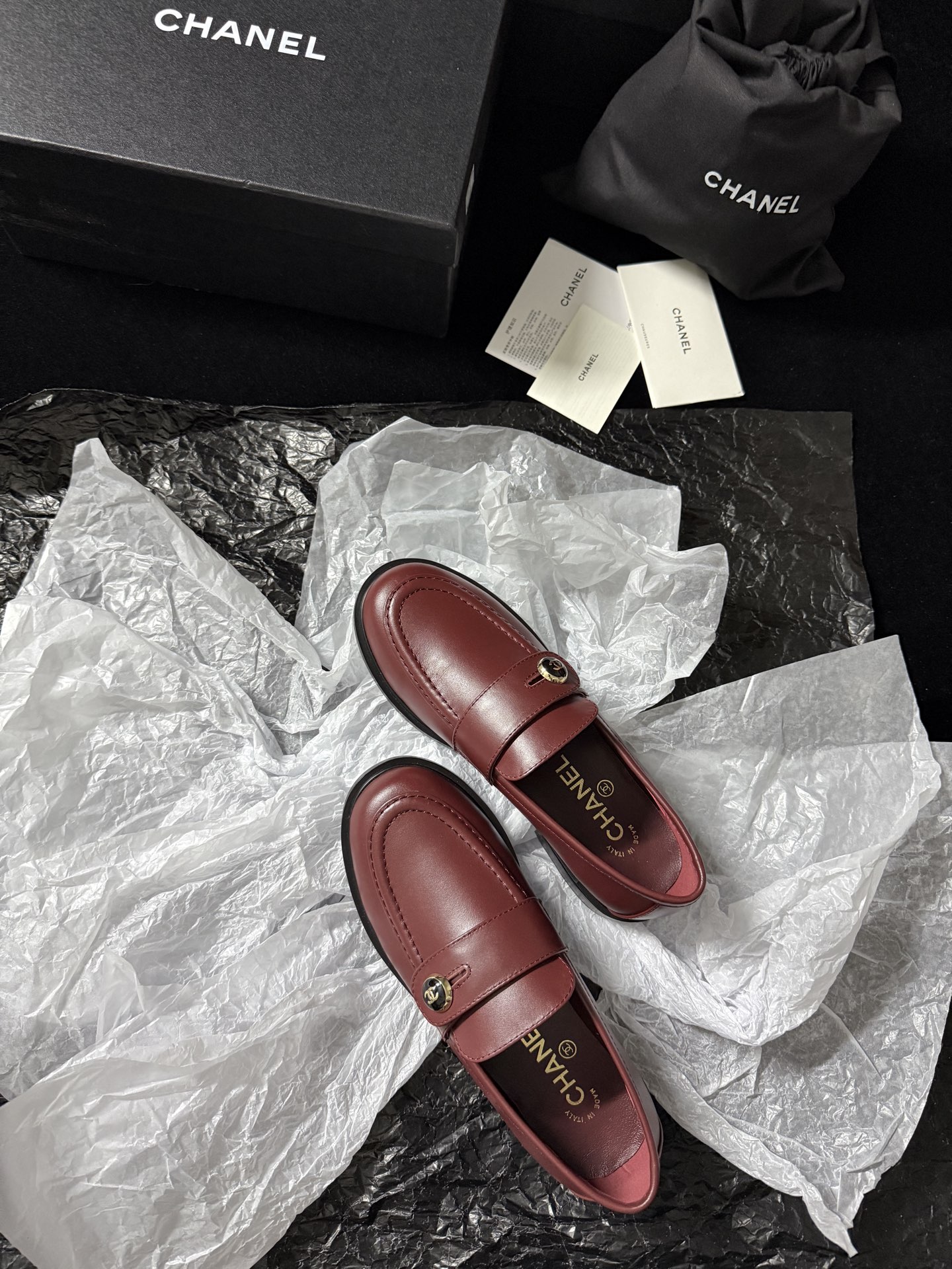 Chanel Glossy Loafers