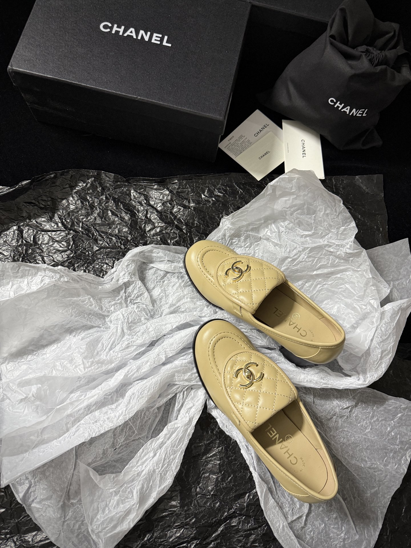 Chanel Quilted Loafers