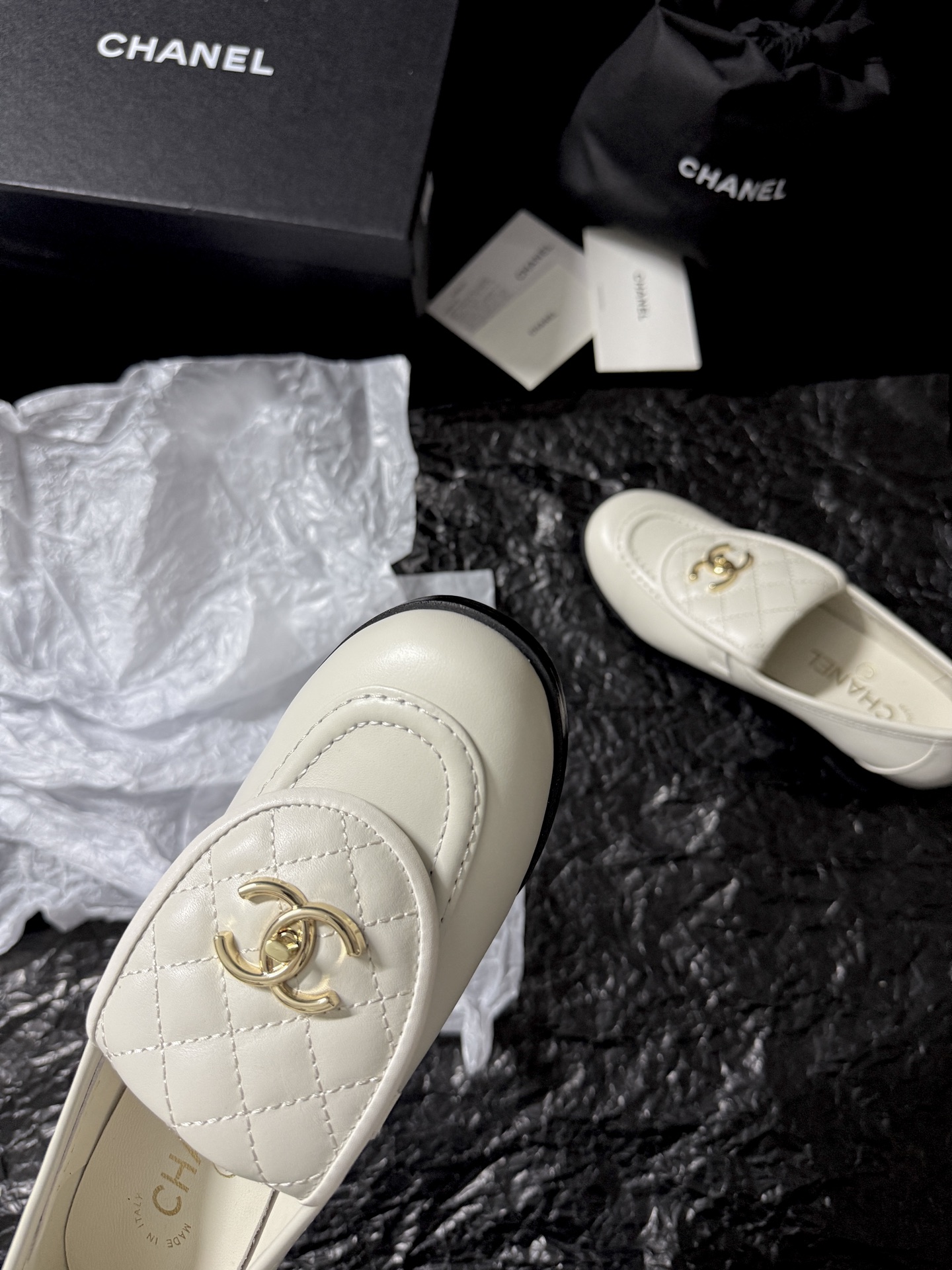 Chanel Quilted Loafers