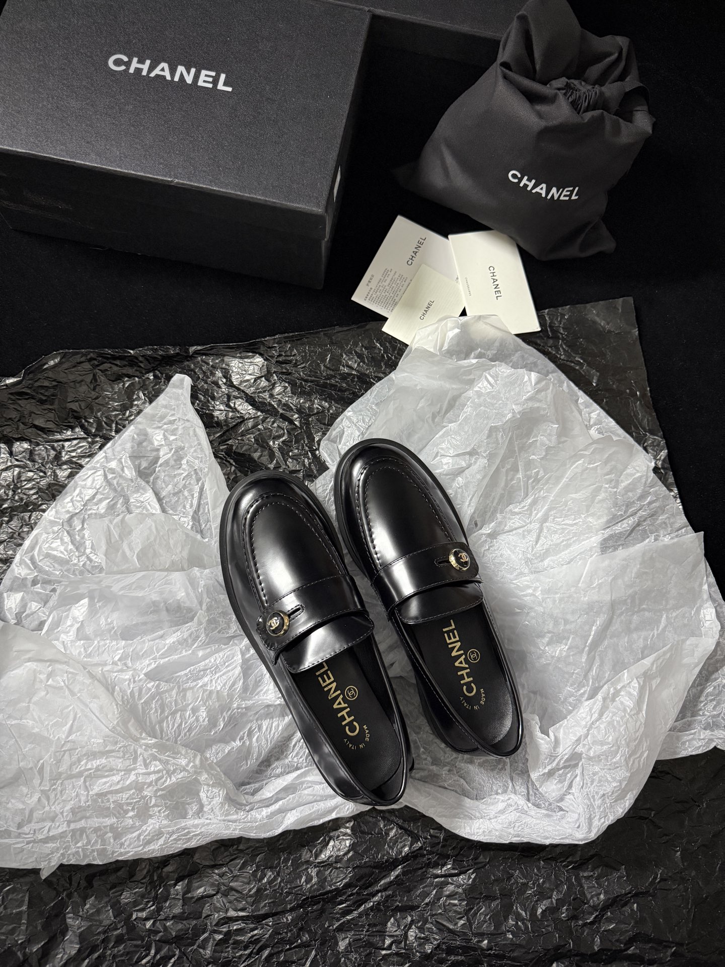 Chanel Glossy Loafers