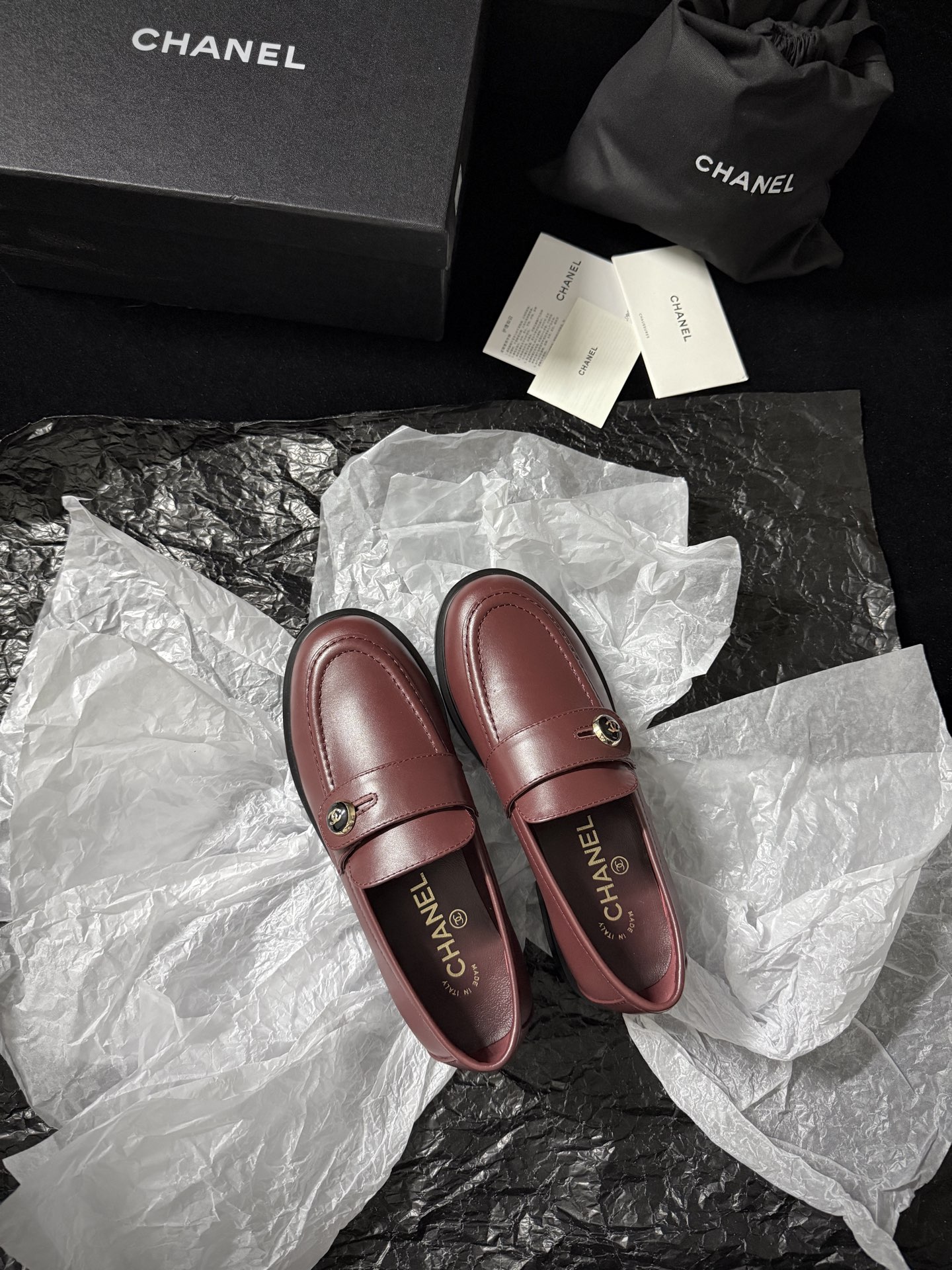 Chanel Glossy Loafers