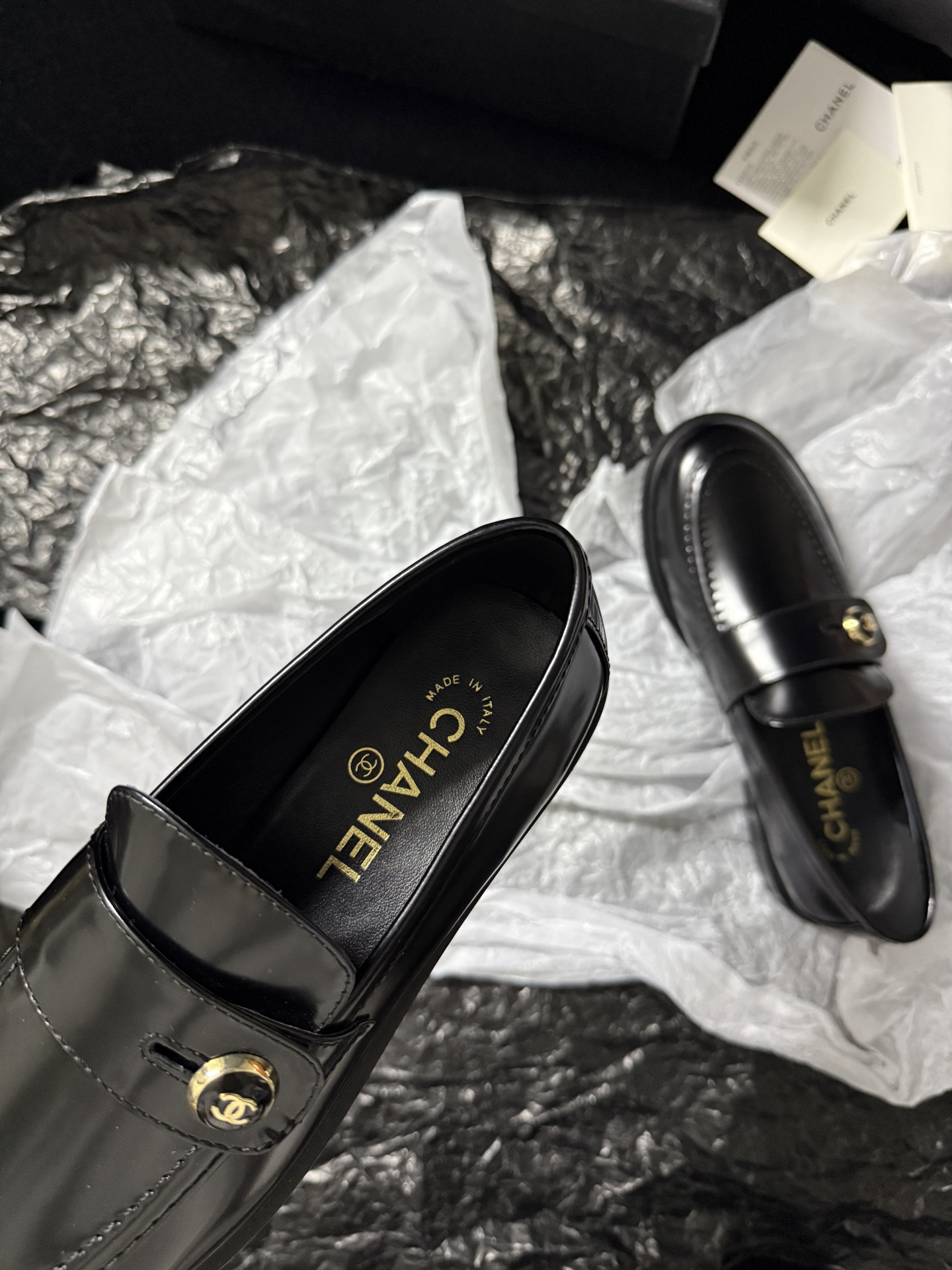 Chanel Glossy Loafers