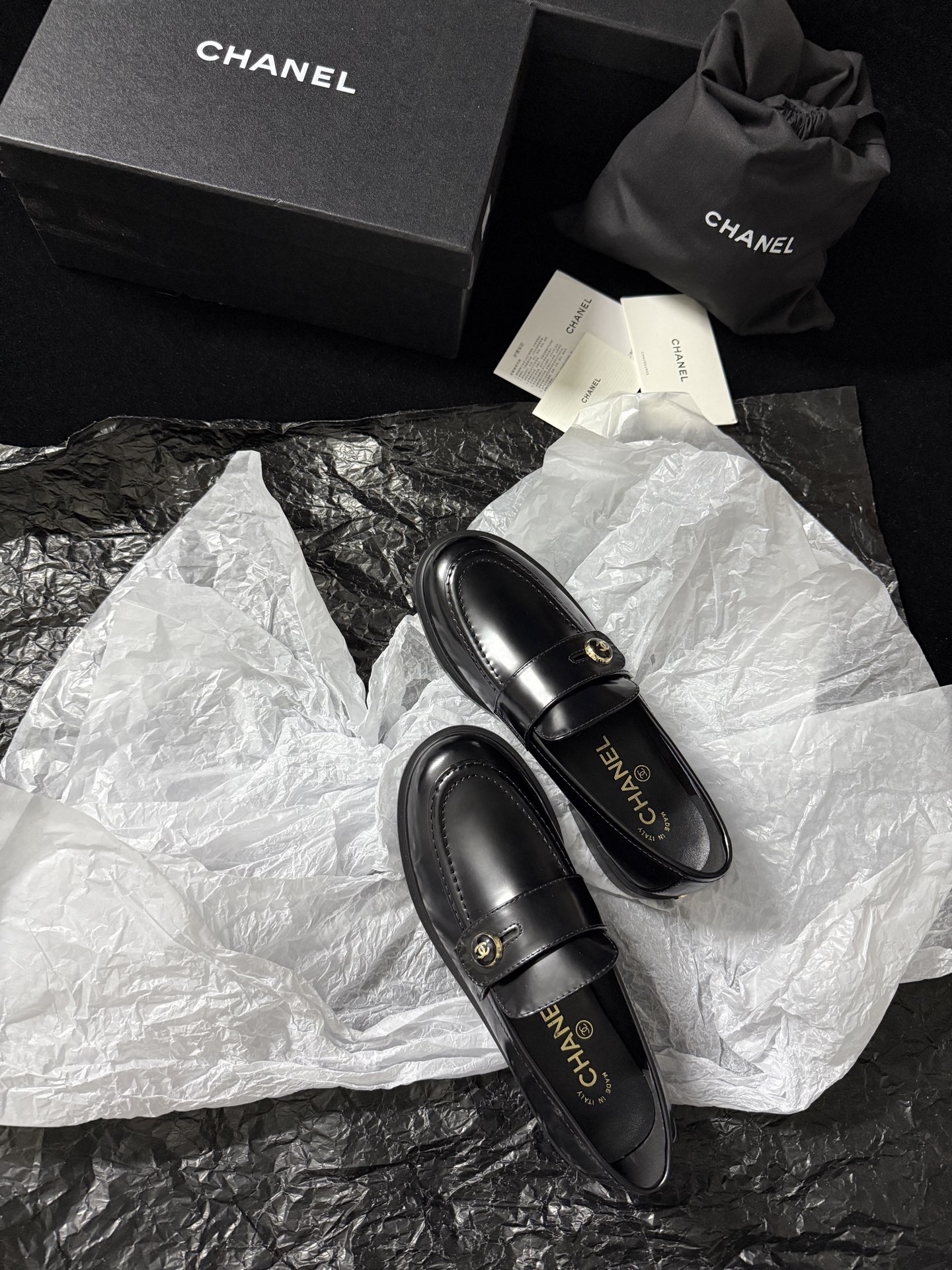 Chanel Glossy Loafers