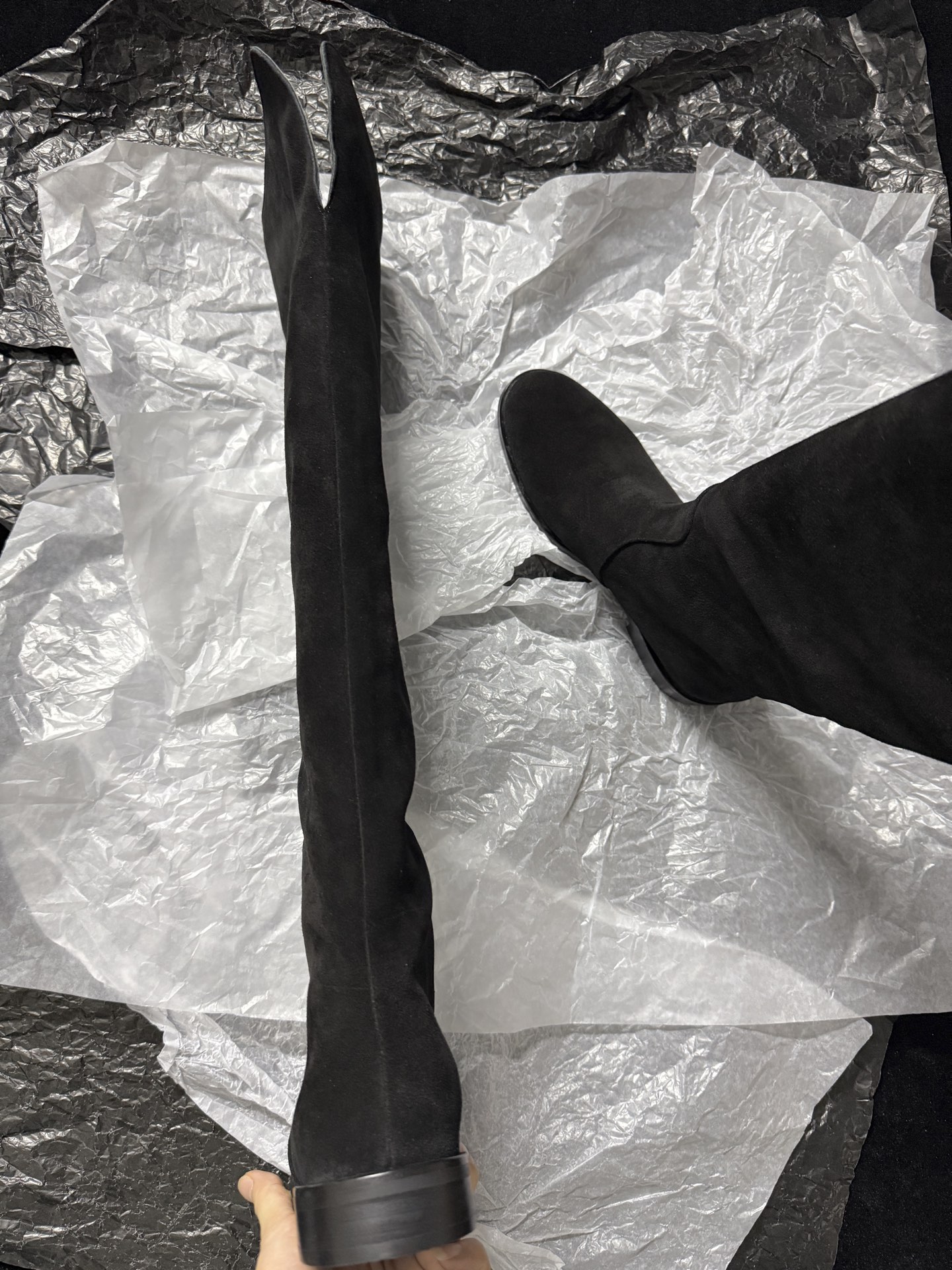 Gianvito Rossi Suede Over-the-Knee Boots