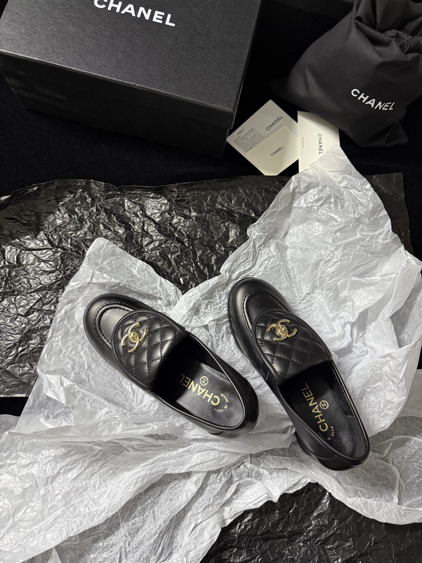 Chanel Quilted Loafers