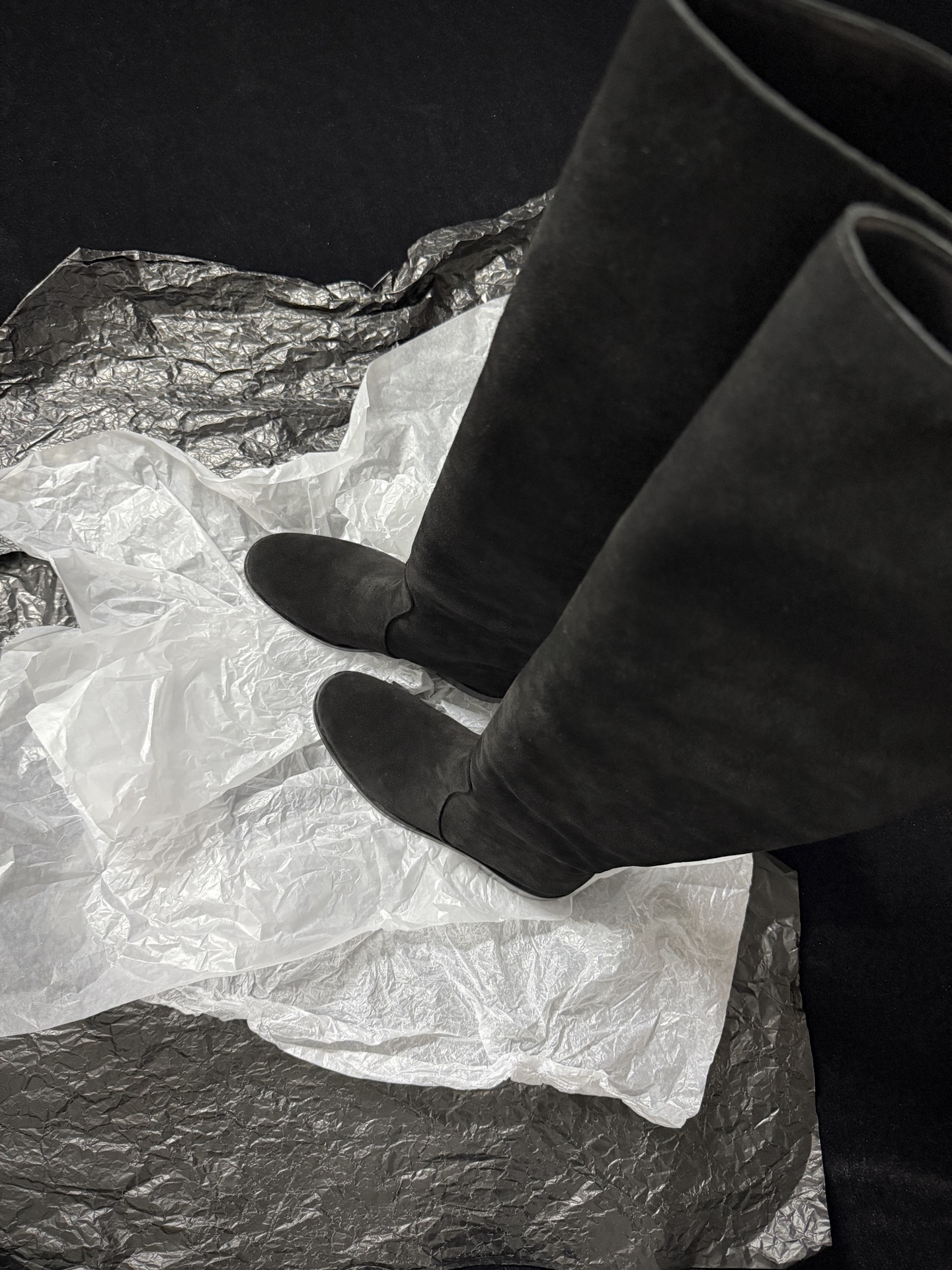 Gianvito Rossi Suede Over-the-Knee Boots